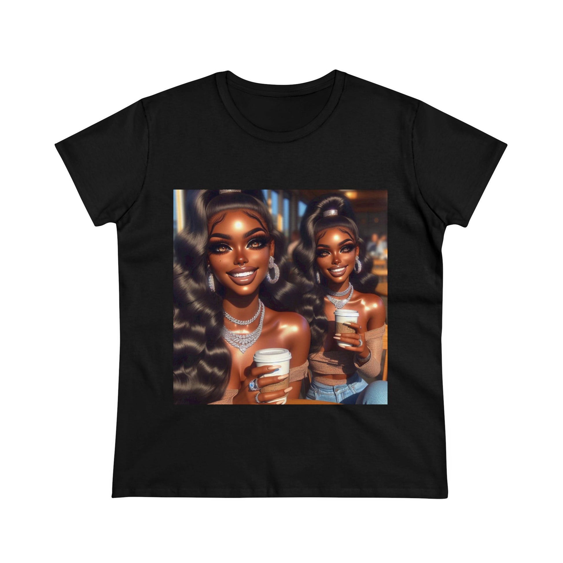 Coffee Baddies T-Shirt T-Shirt Printify Black S