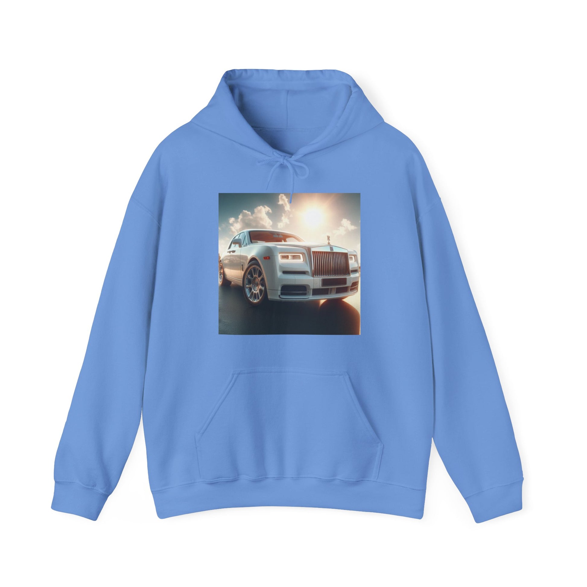 White Rolls Royce Hoodie Hoodie Printify Carolina Blue S