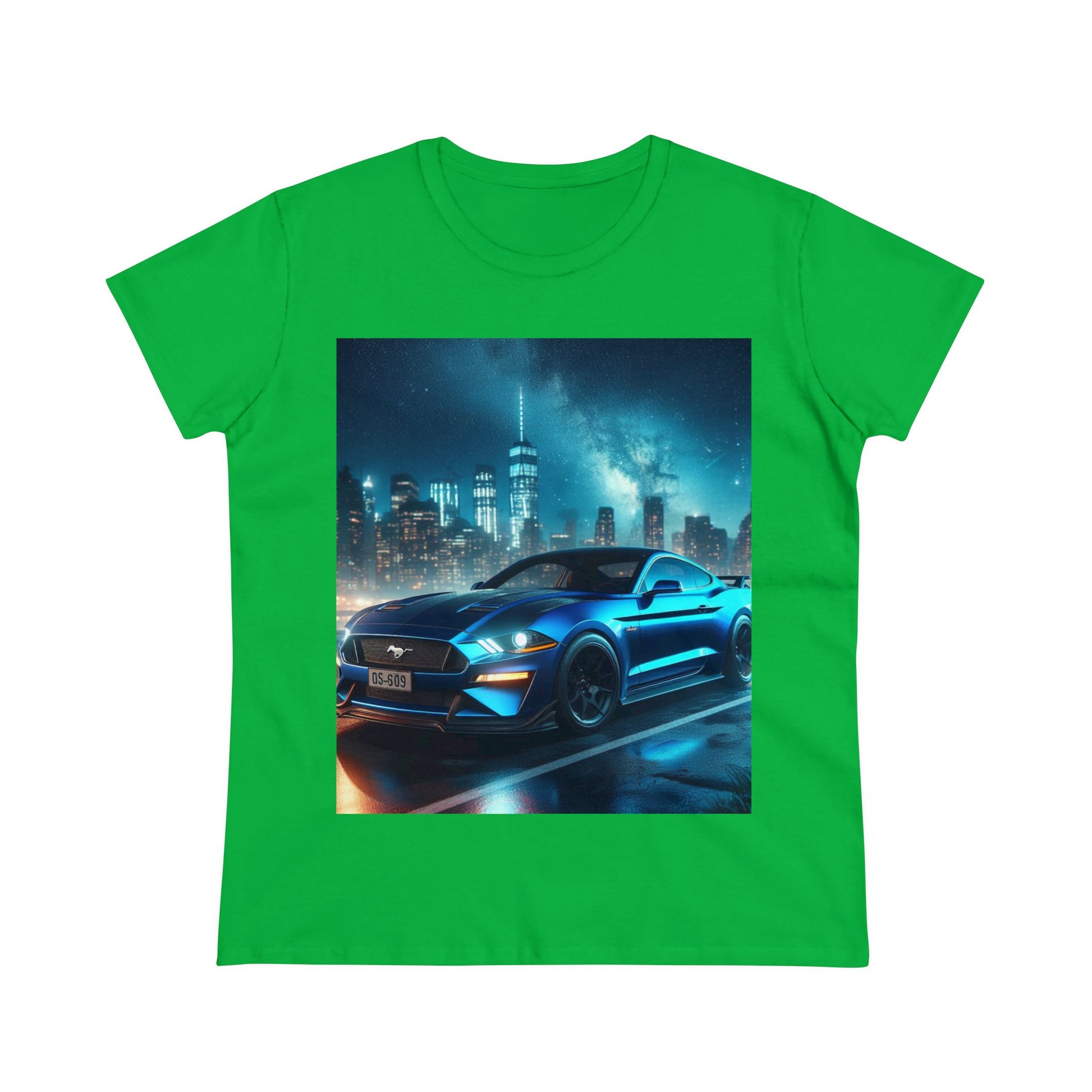 Blue Mustang T-Shirt T-Shirt Printify Irish Green S