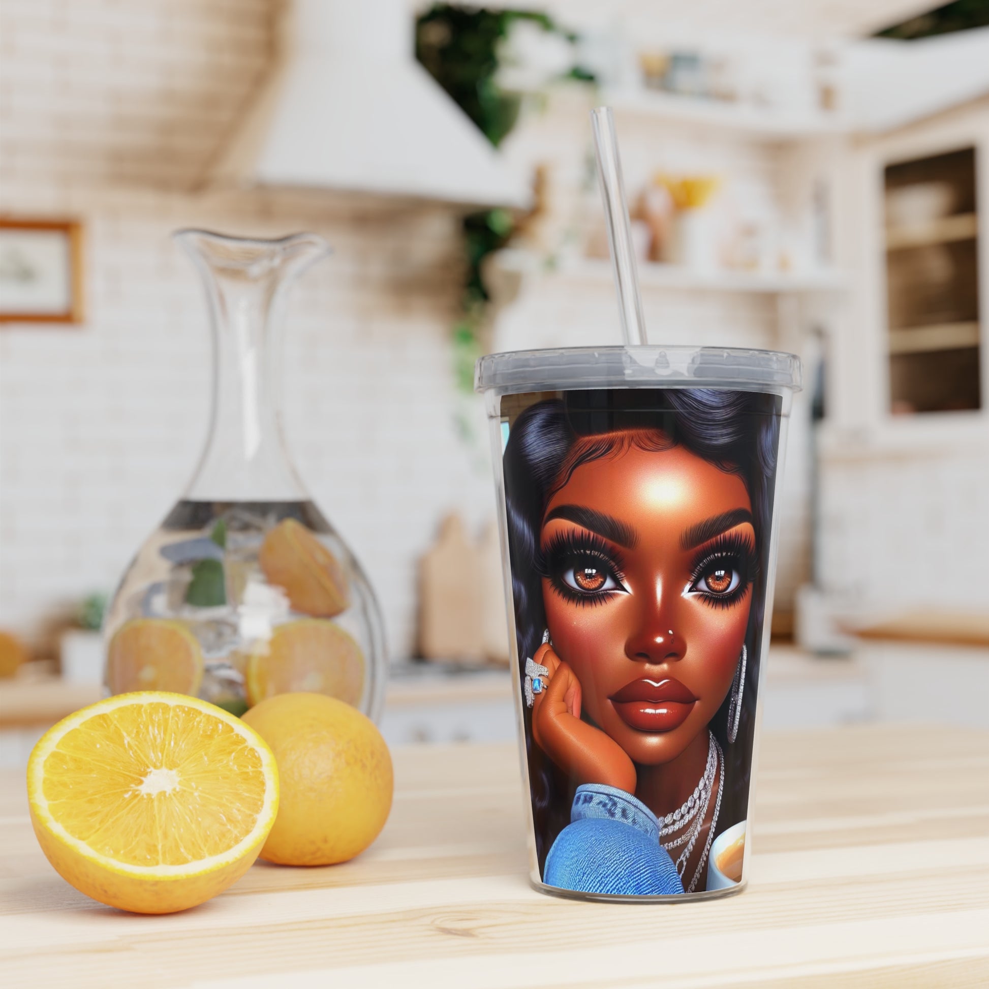 Coffee Break Tumbler with Straw Mug Printify