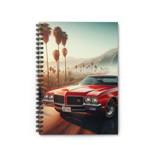 1972 Red Buick Gran Sport Spiral Notebook Paper products Printify One Size
