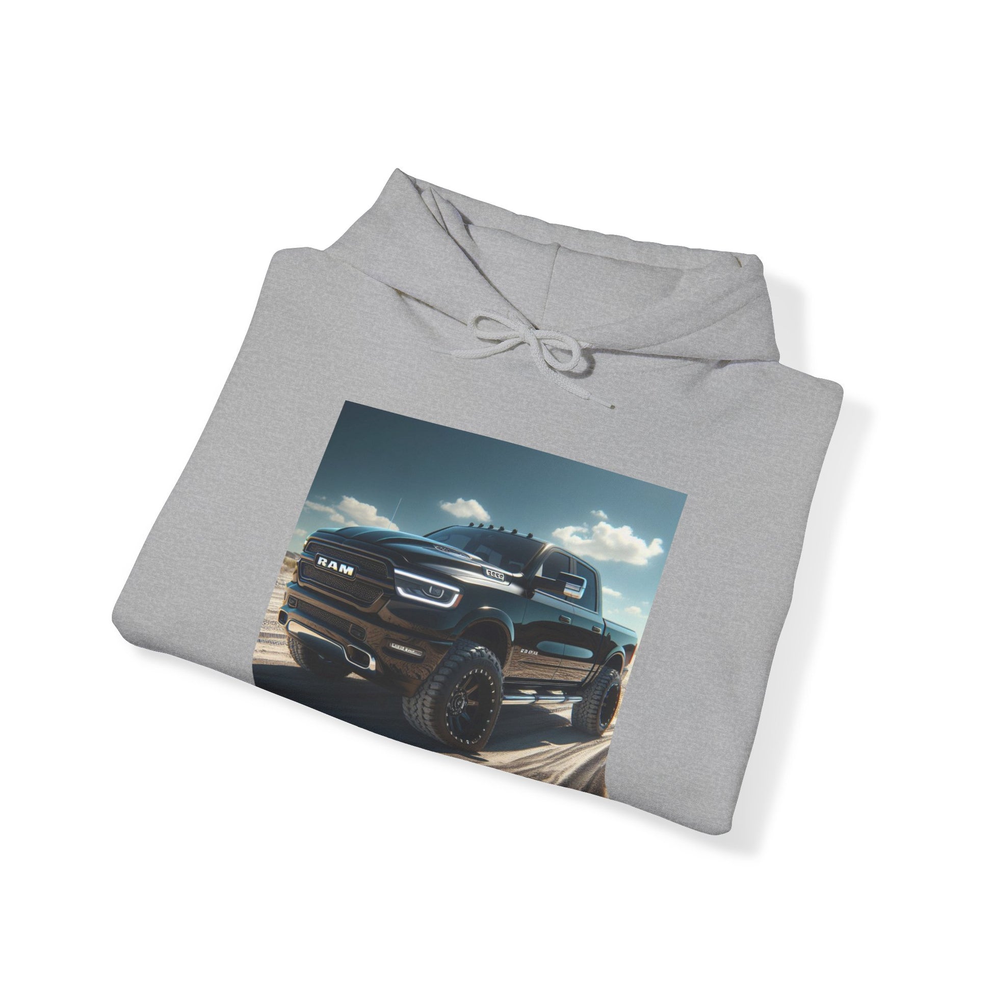 Black Dodge Ram Hoodie Hoodie Printify
