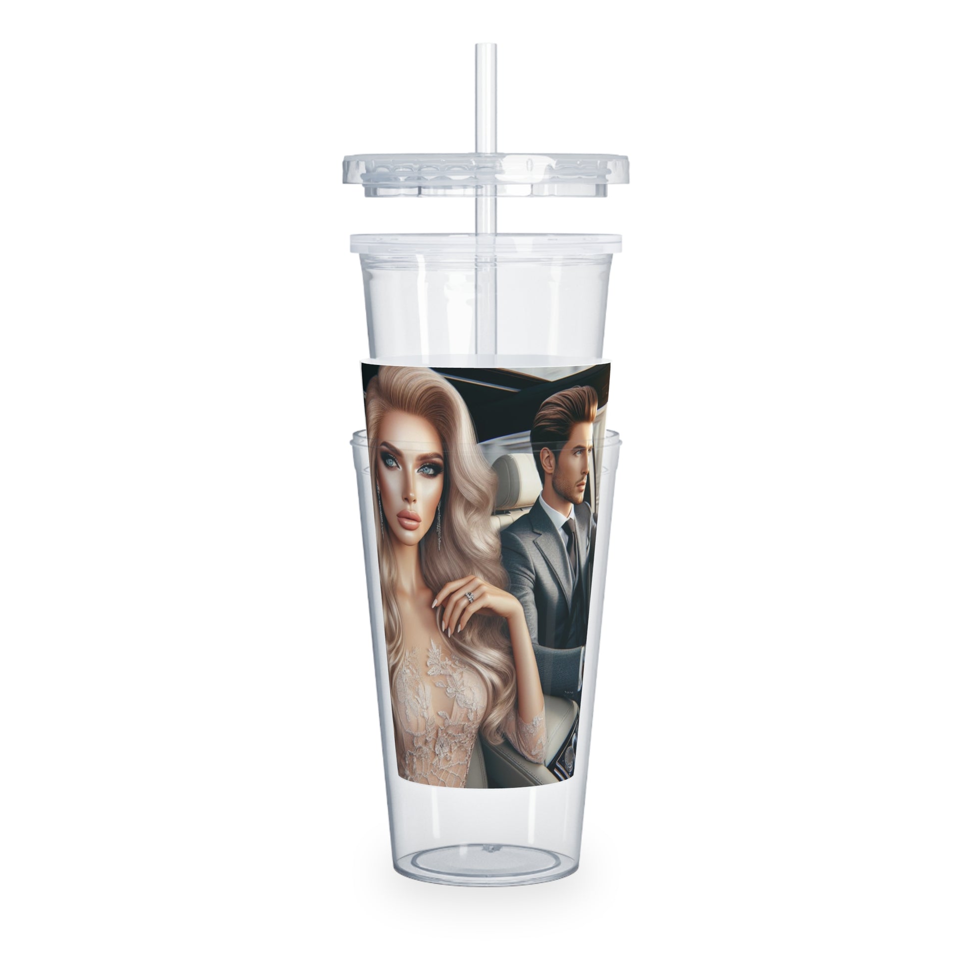 Elegant Drive Tumbler with Straw Mug Printify