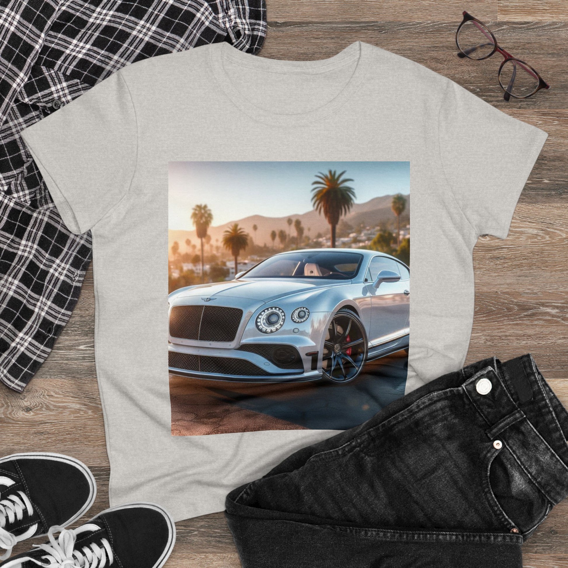 Silver Bentley T-Shirt T-Shirt Printify