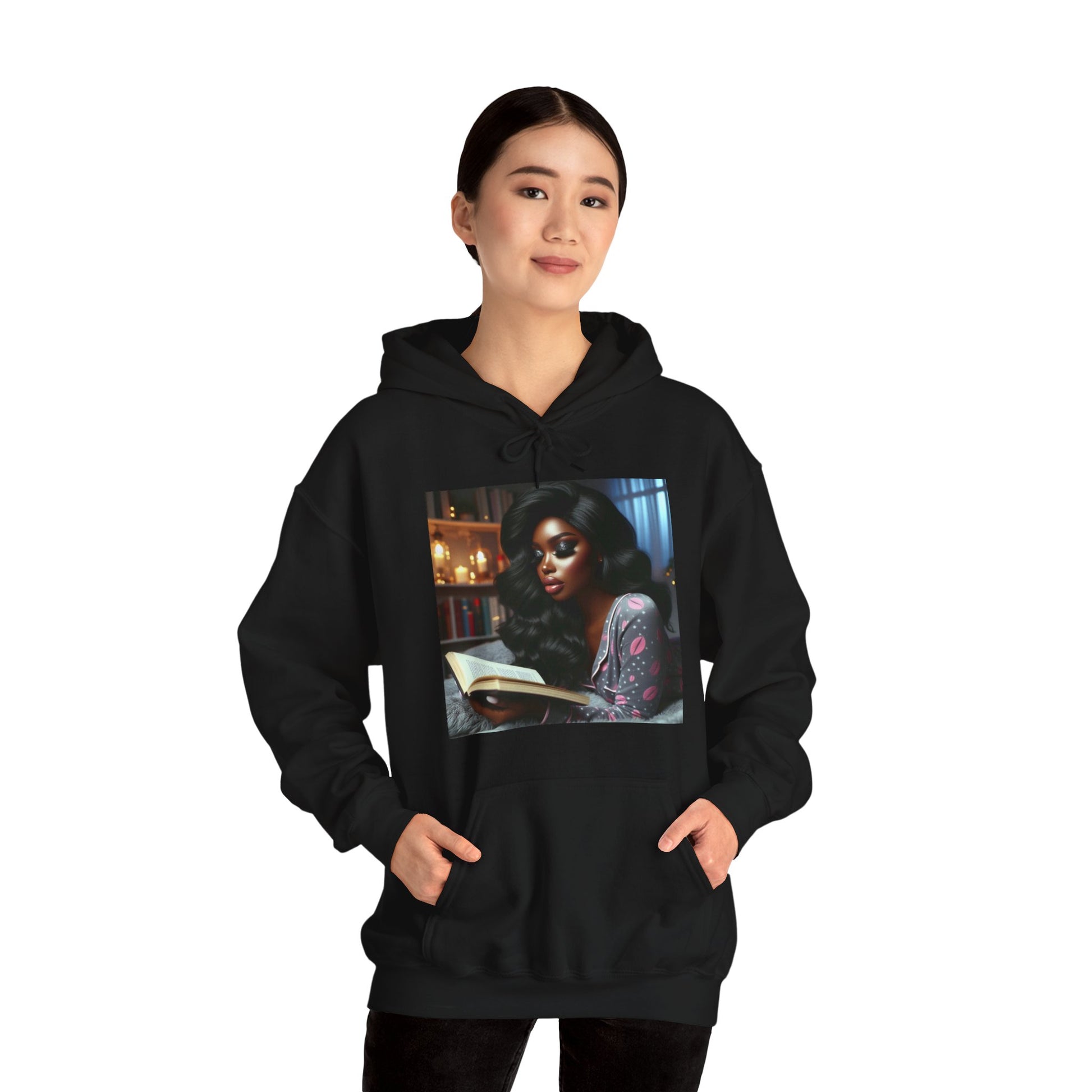 Late Night Book Hoodie Hoodie Printify