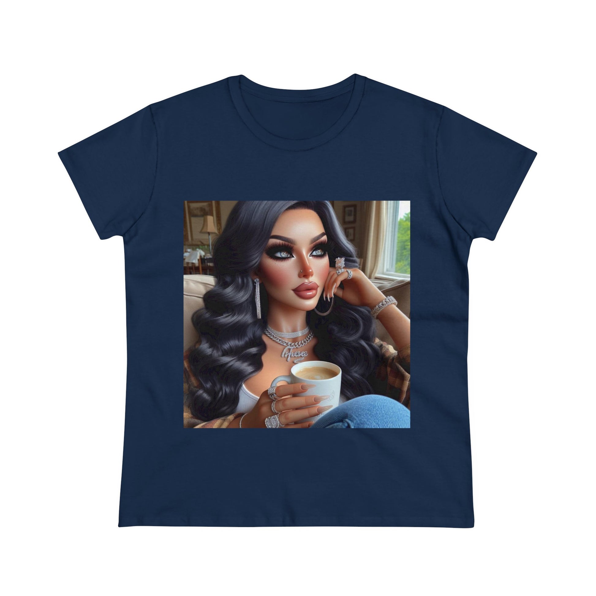Coffee Break T-Shirt T-Shirt Printify Navy S