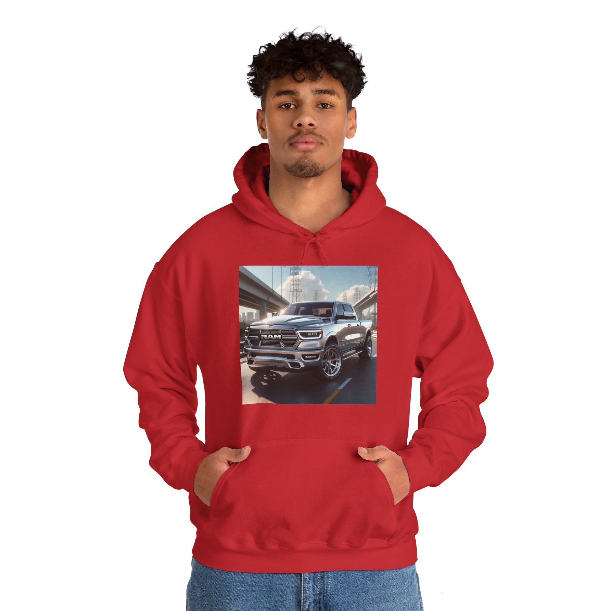 Silver Dodge Ram Hoodie Hoodie Printify
