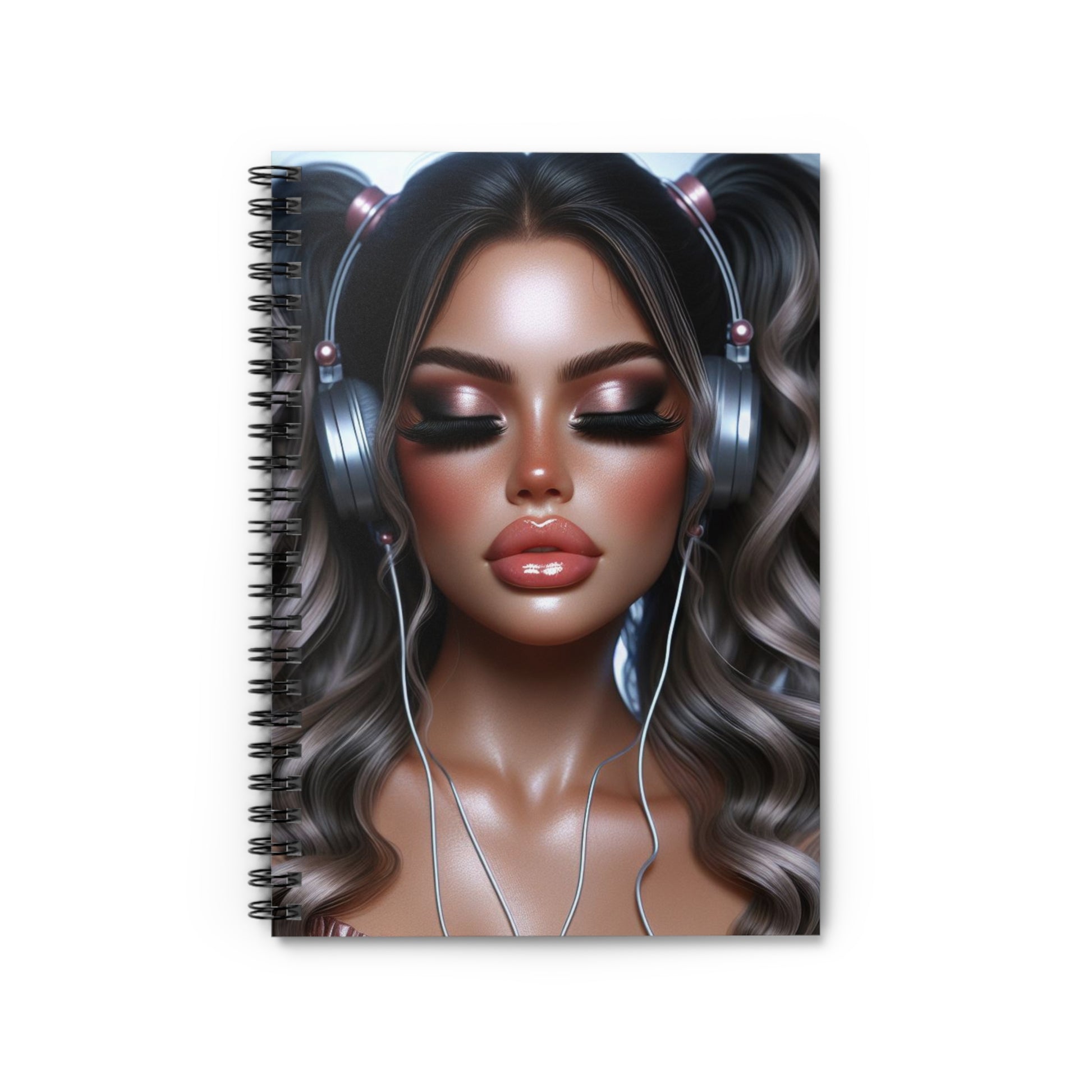 Music Vibes Spiral Notebook Paper products Printify One Size