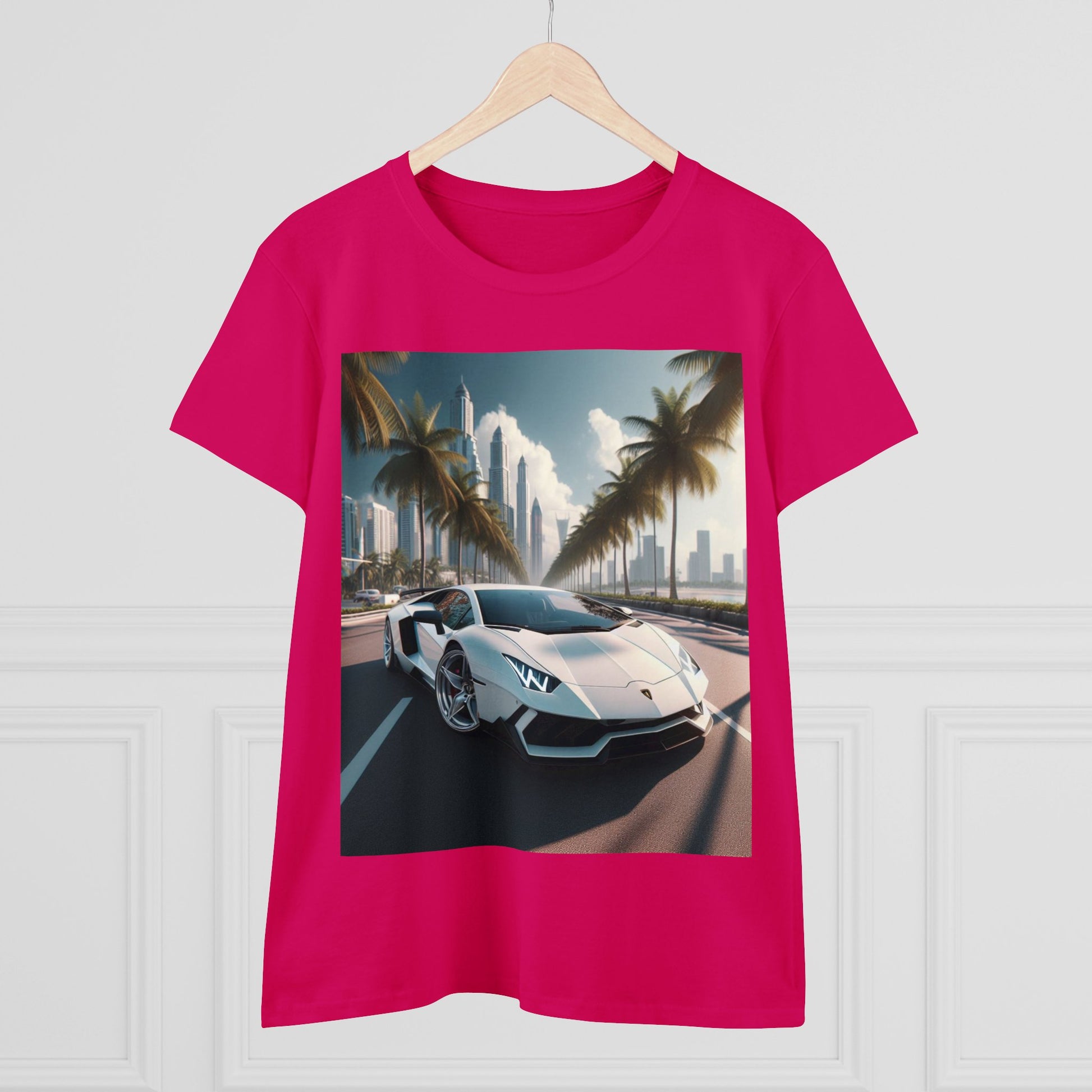 White Lamborghini T-Shirt T-Shirt Printify