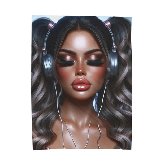 Music Vibes Plush Blanket All Over Prints Printify 60" × 80"