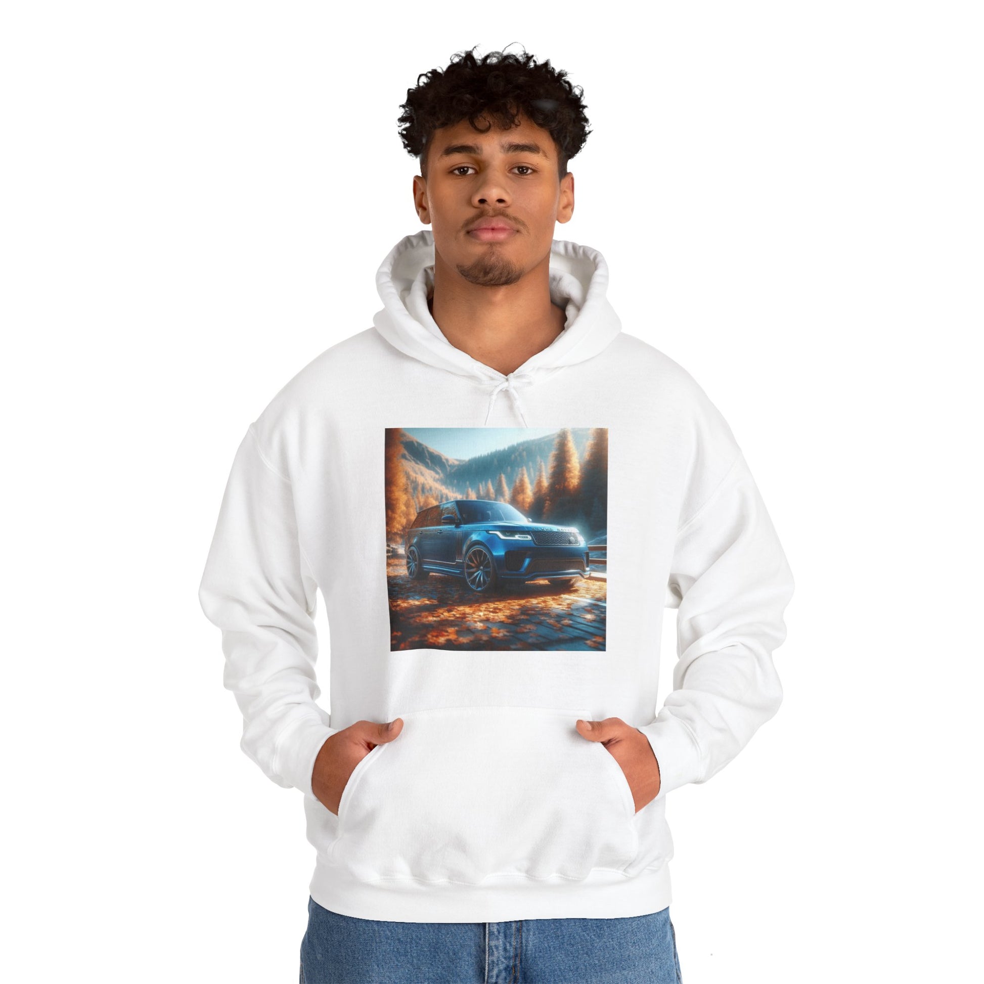 Blue Range Rover Hoodie Hoodie Printify