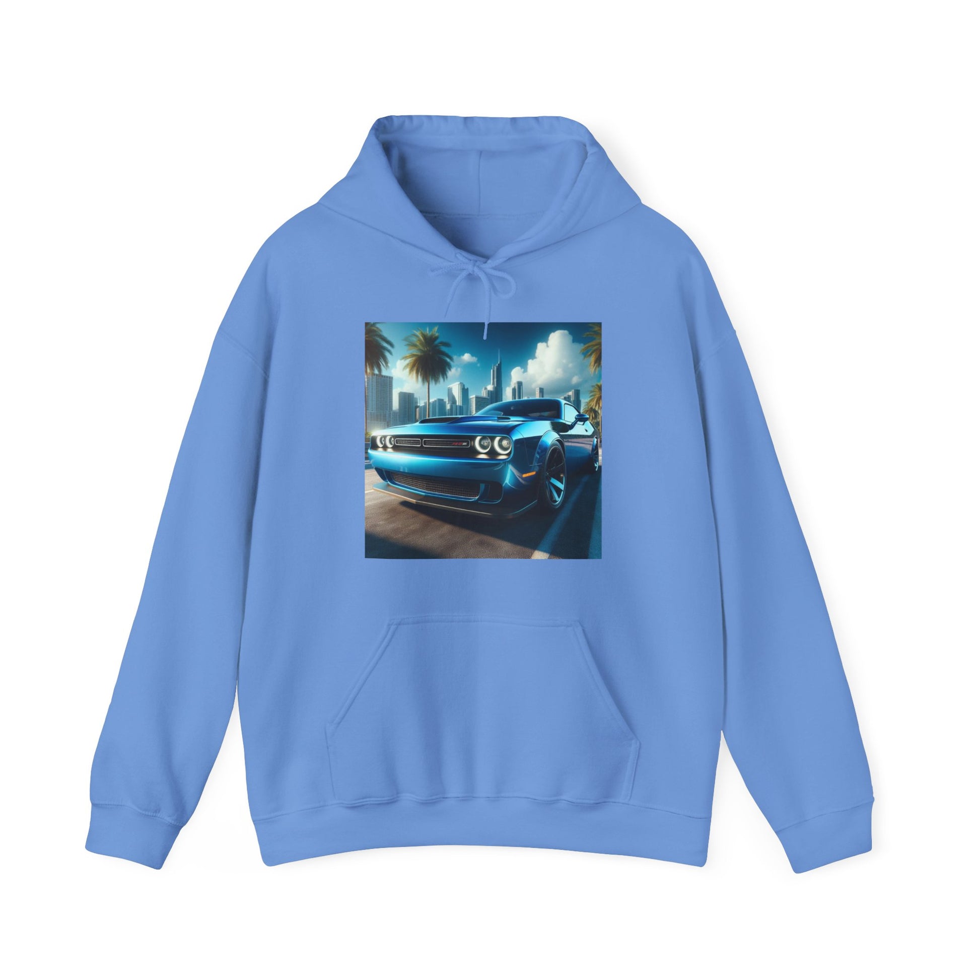 Blue Challenger Hoodie Hoodie Printify Carolina Blue S