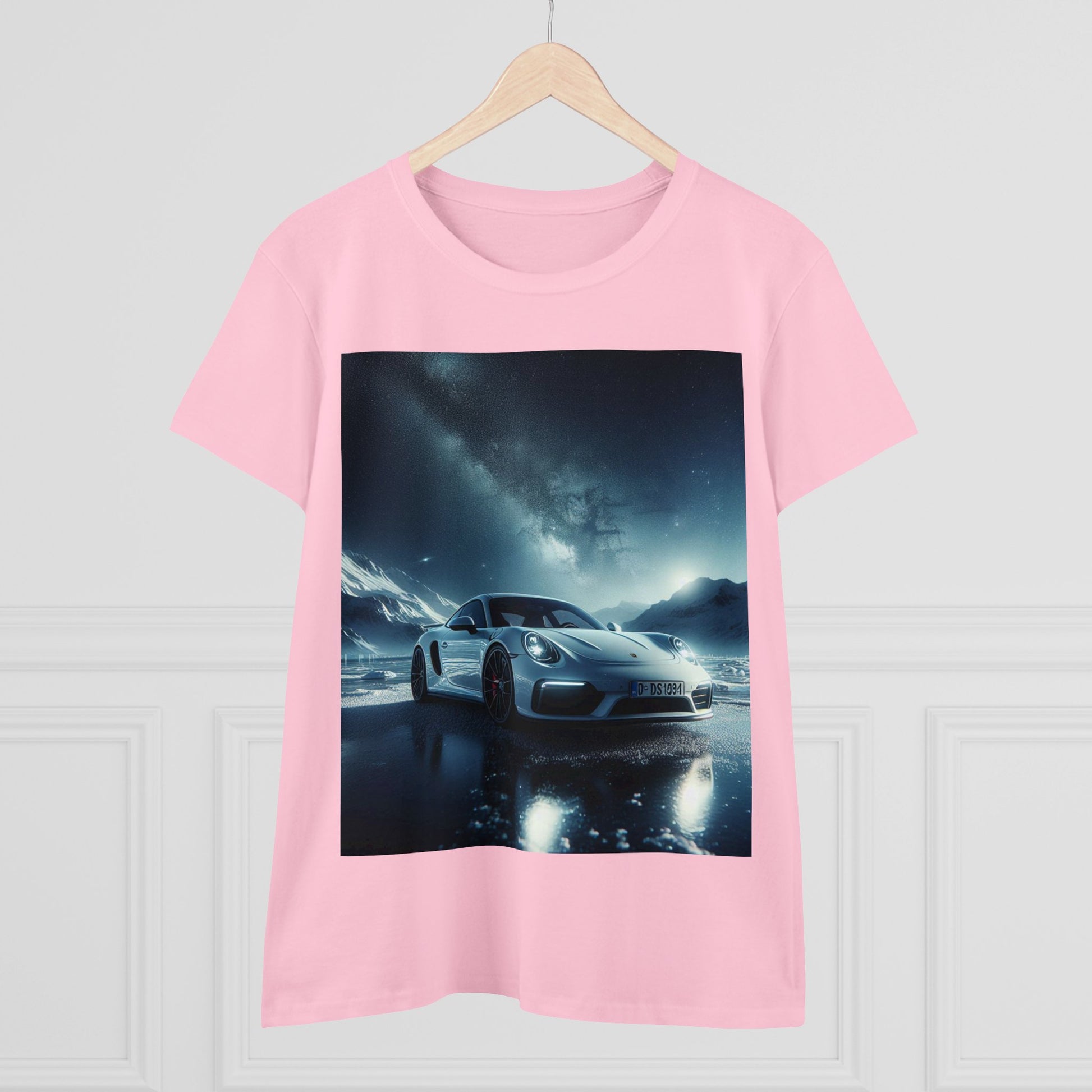 White Porsche T-Shirt T-Shirt Printify