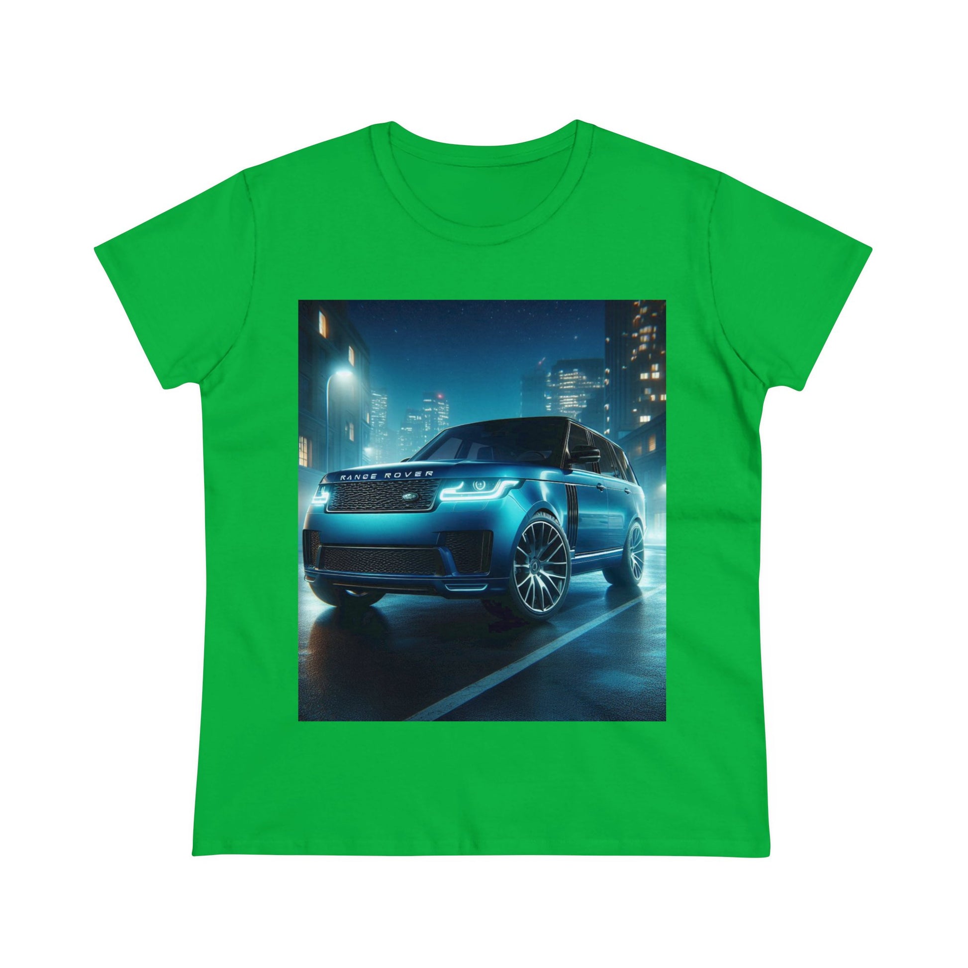 Blue Range Rover T-Shirt T-Shirt Printify Irish Green S