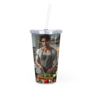 Dinner Time Tumbler with Straw Mug Printify 20oz Transparent