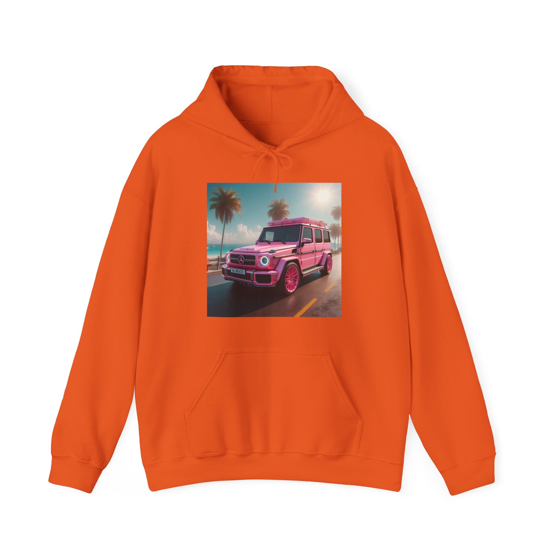 Pink G-Wagon Hoodie Hoodie Printify Orange S