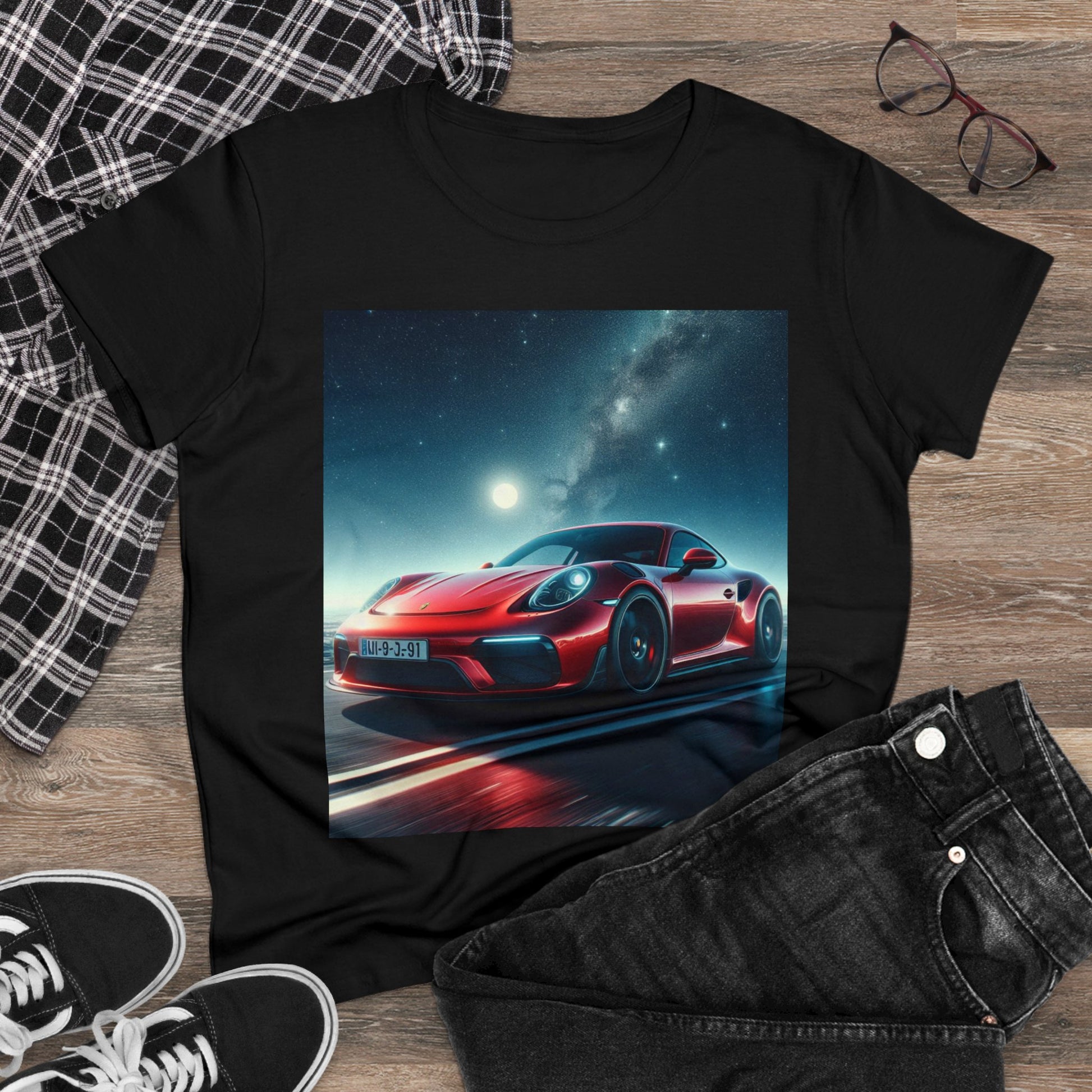 Red Porsche T-Shirt T-Shirt Printify