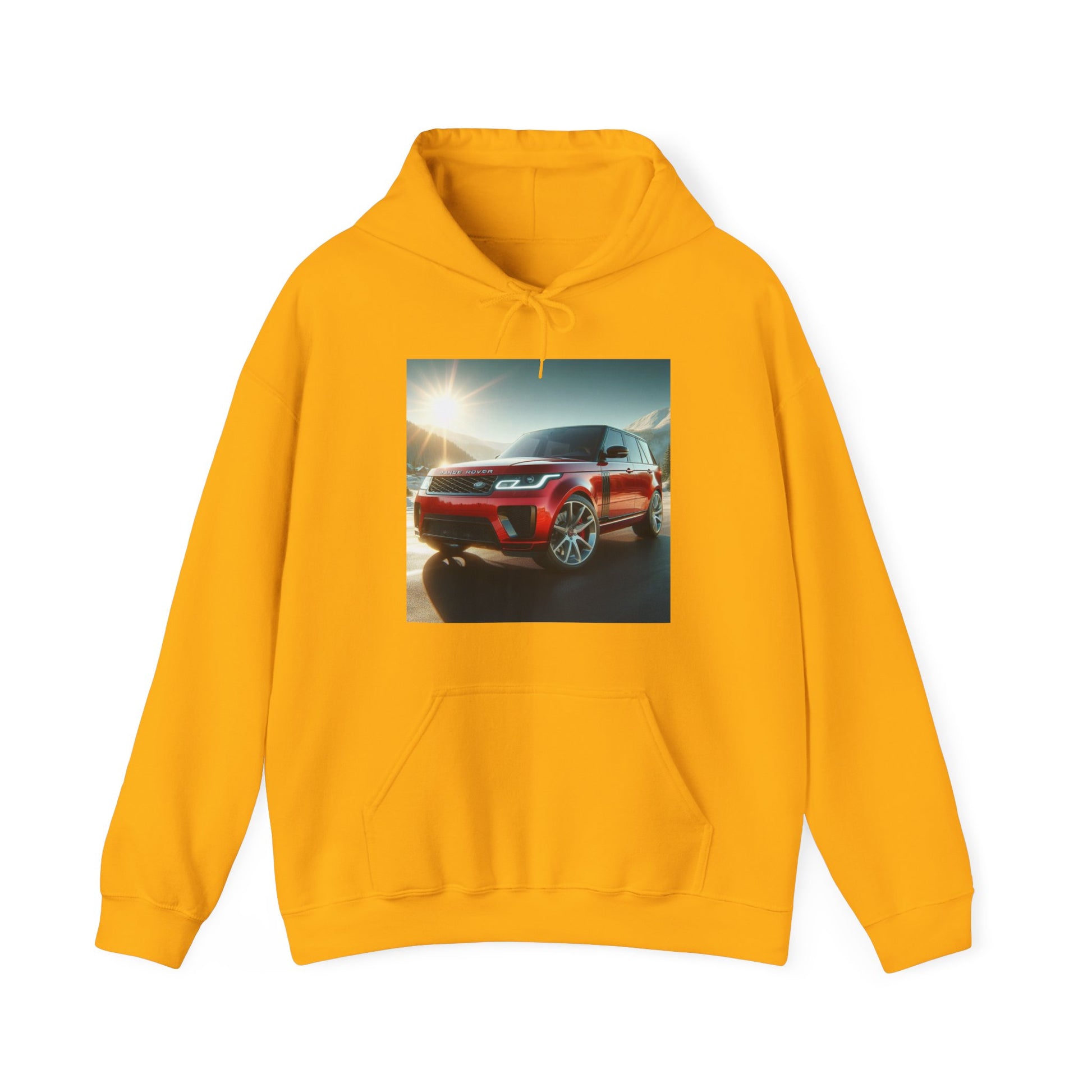 Red Range Rover Hoodie Hoodie Printify Gold S