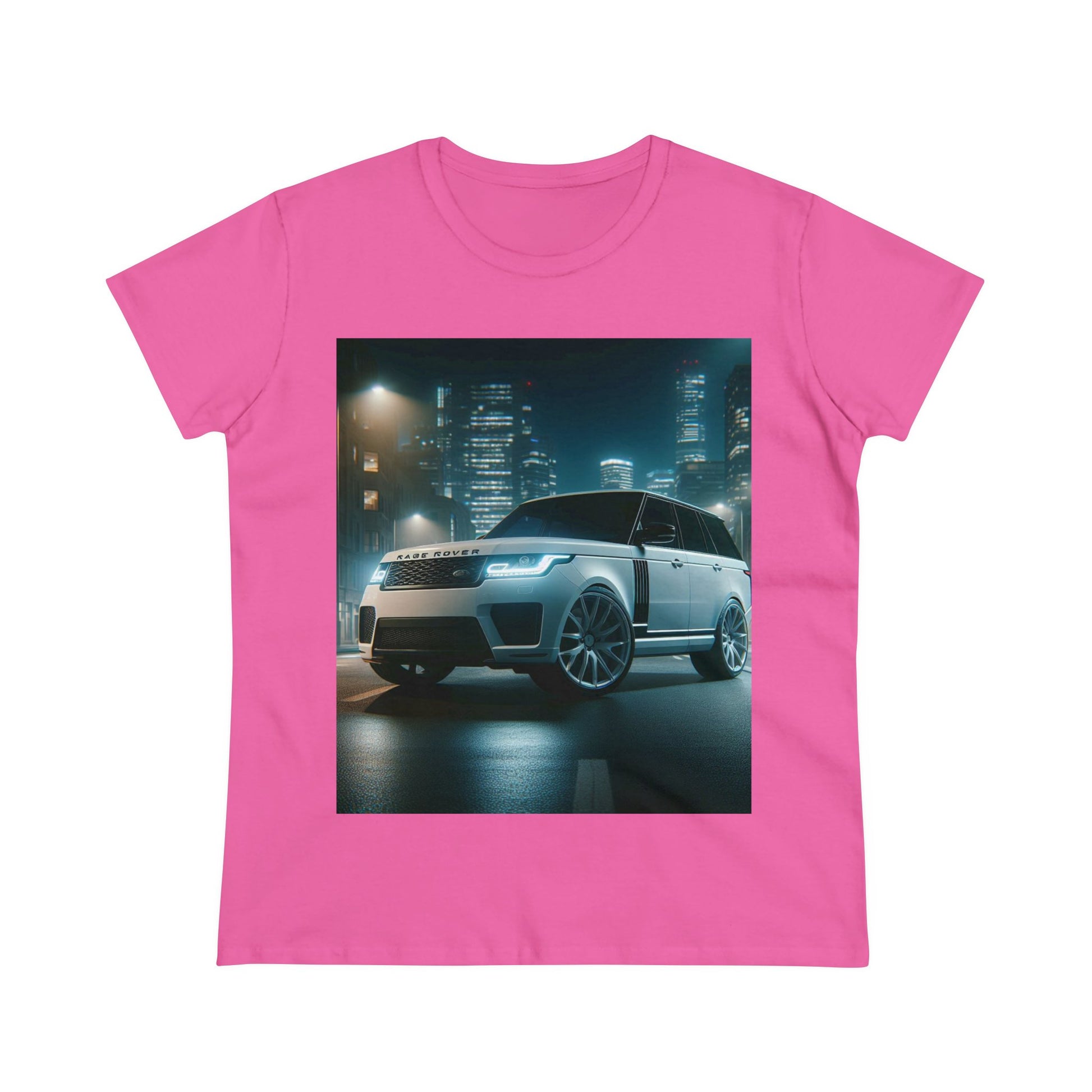 White Range Rover T-Shirt T-Shirt Printify Azalea S