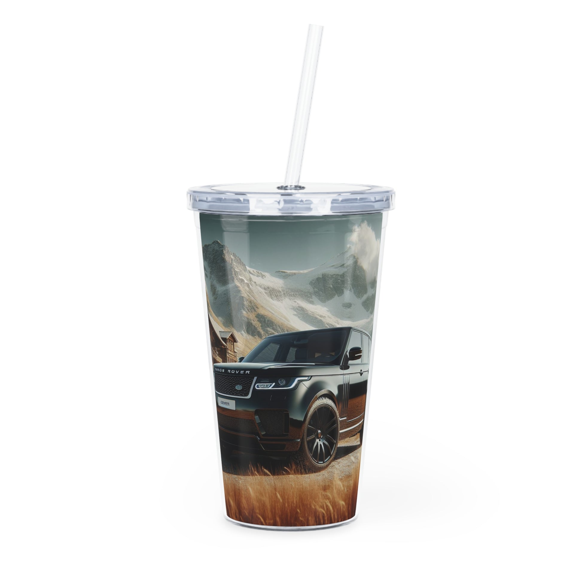 Black Range Rover Tumbler with Straw Mug Printify 20oz Transparent