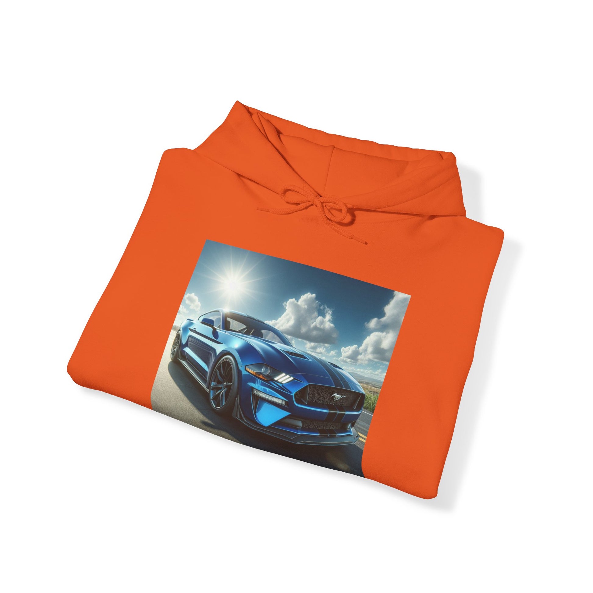 Blue Mustang Hoodie Hoodie Printify