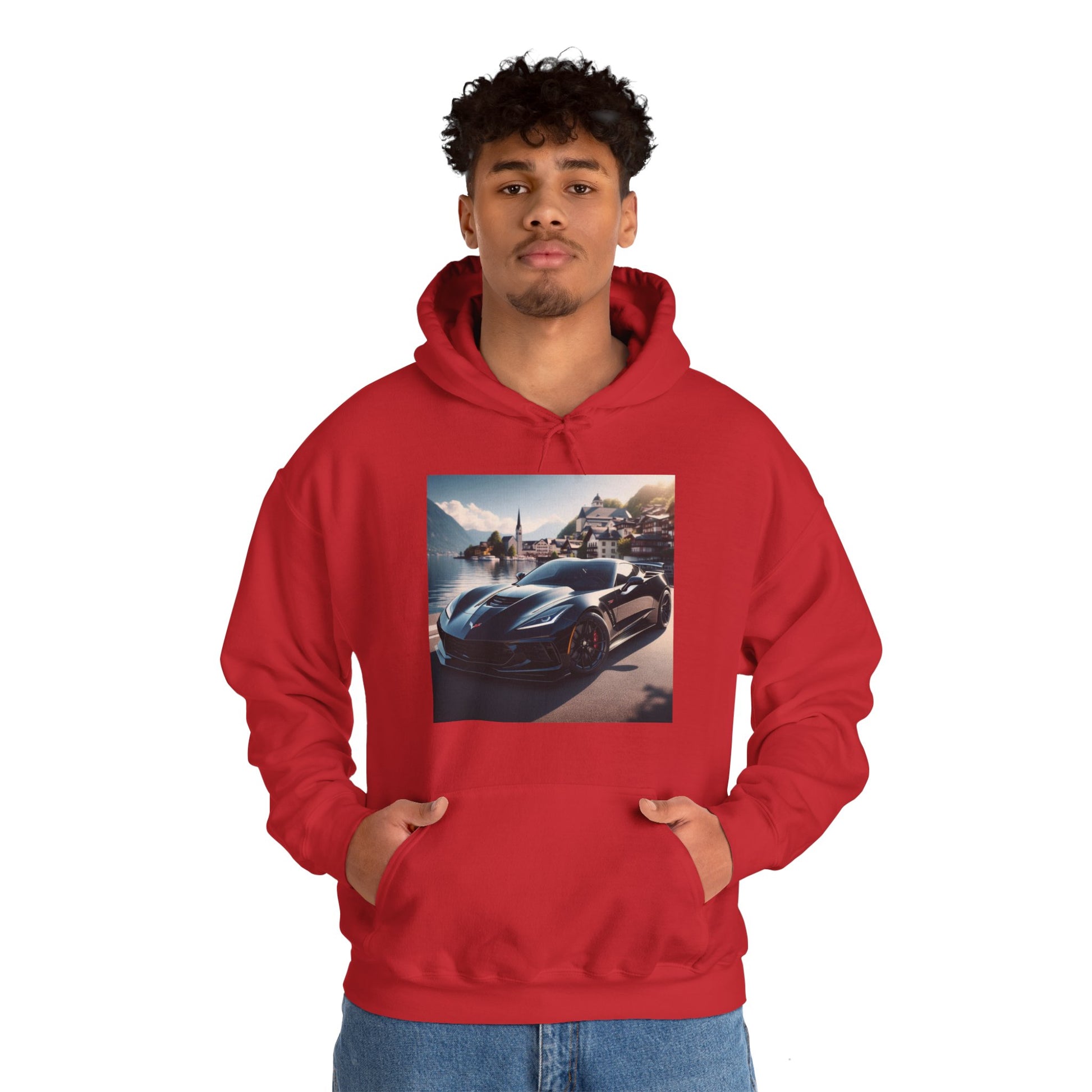 Black Corvette Hoodie Hoodie Printify