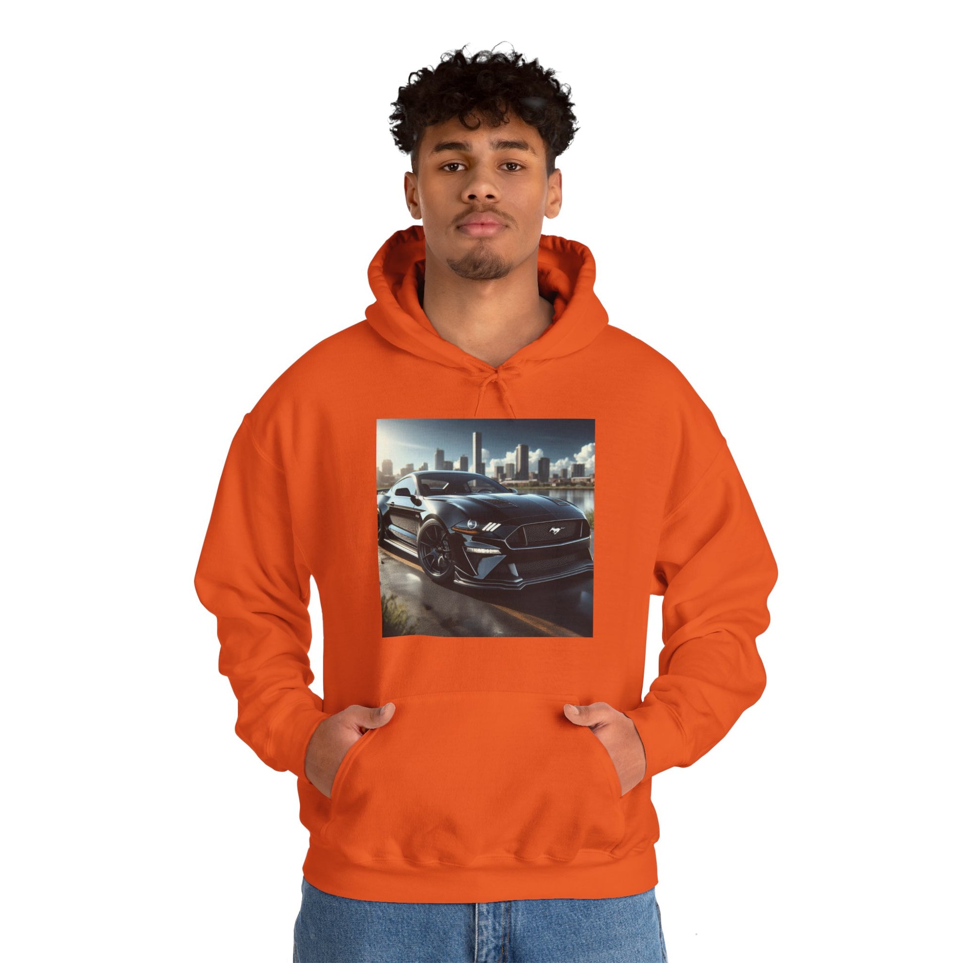 Black Mustang Hoodie Hoodie Printify