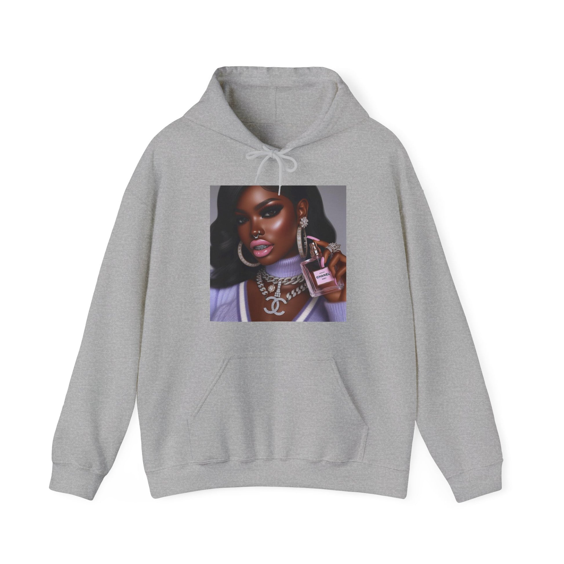 Chanel Please Hoodie Hoodie Printify Sport Grey S