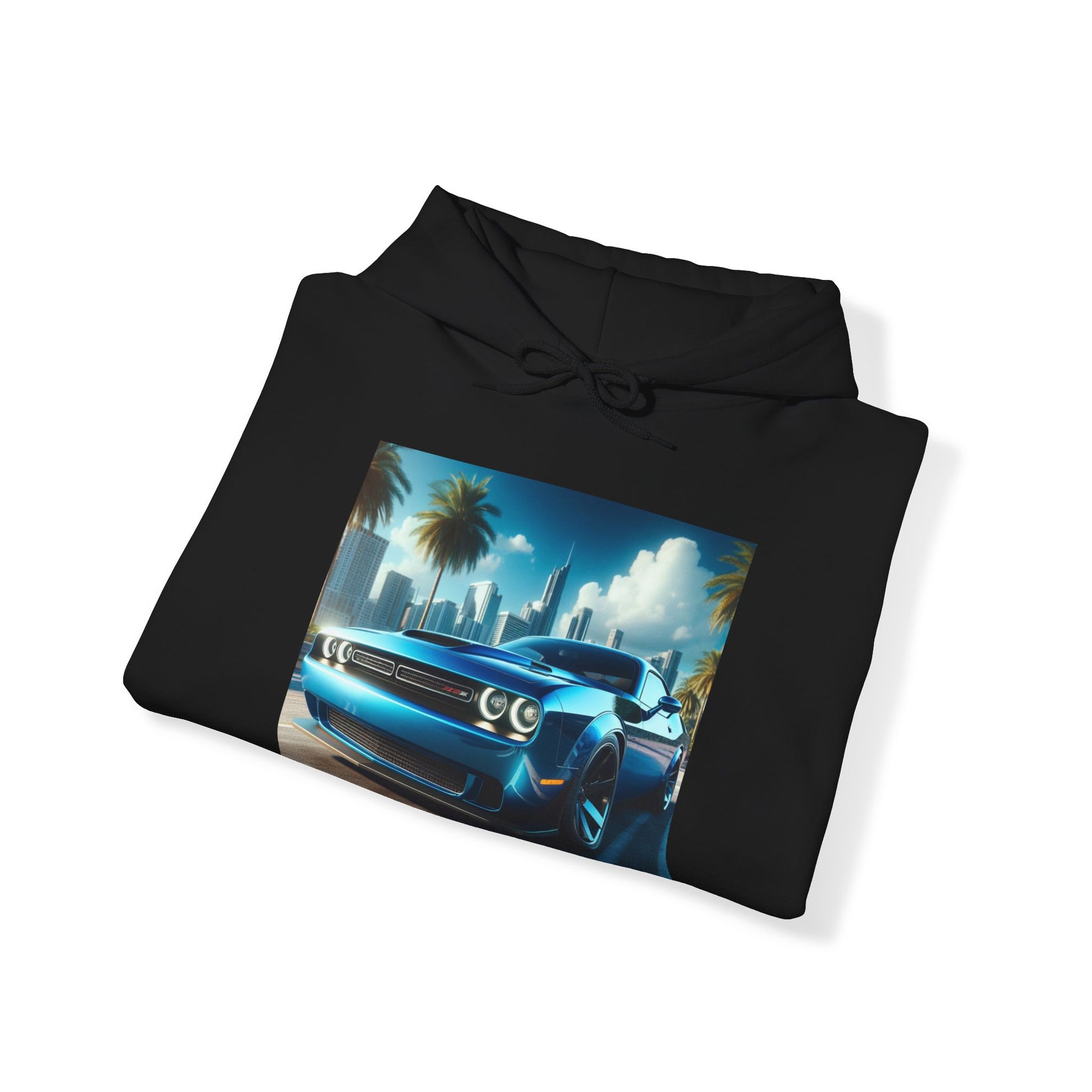 Blue Challenger Hoodie Hoodie Printify