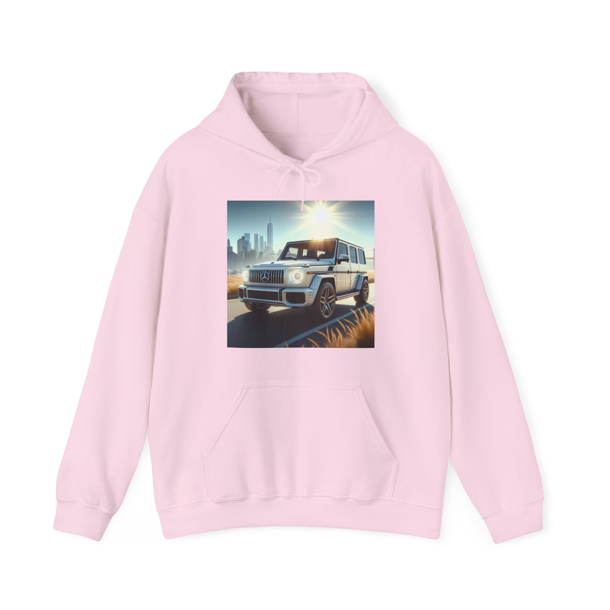 White G-Wagon Hoodie Hoodie Printify Light Pink S