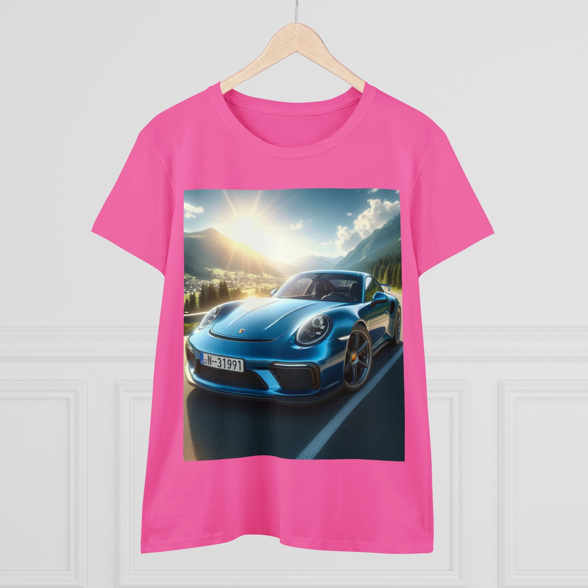 Blue Porsche T-Shirt T-Shirt Printify