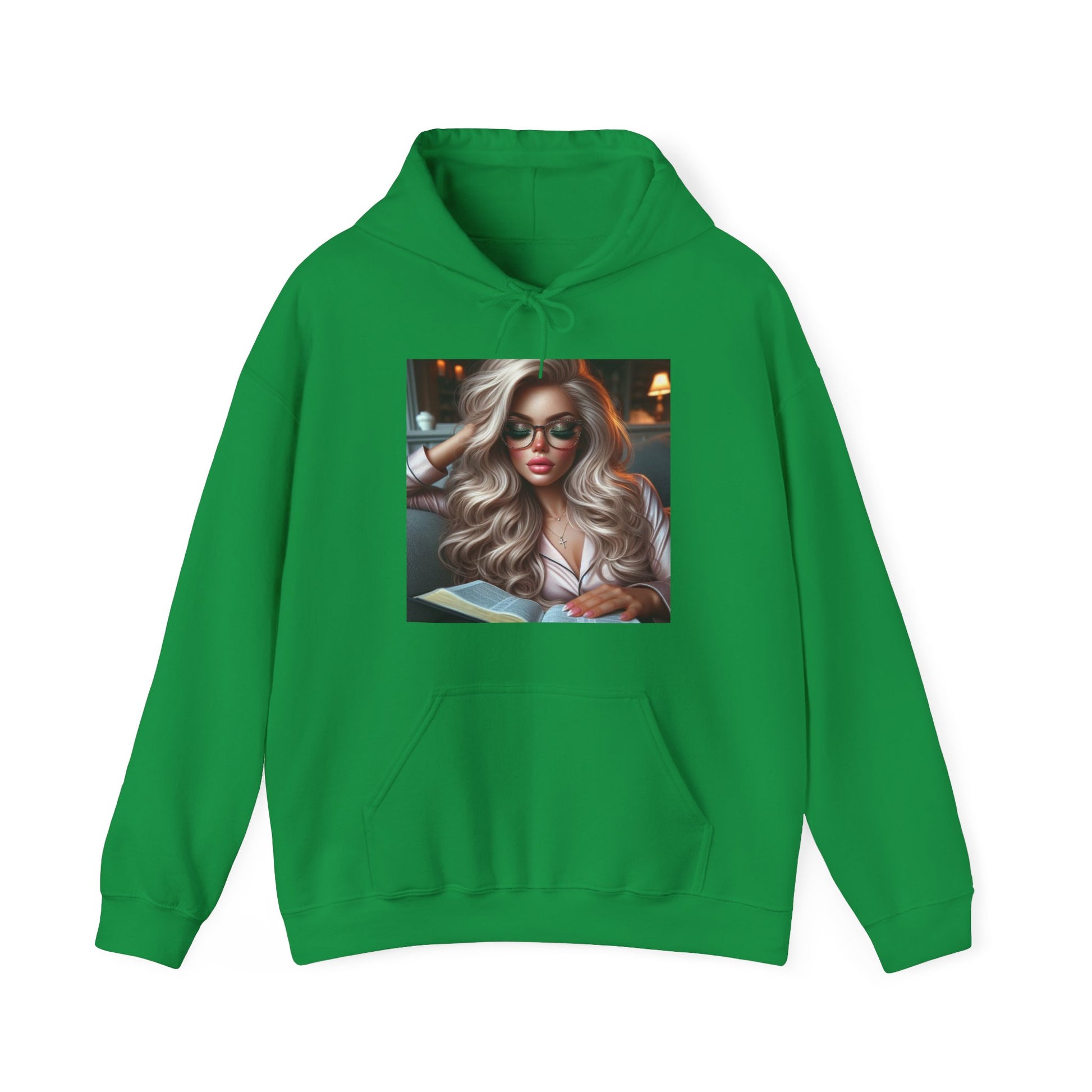 Relax and Read Hoodie Hoodie Printify Irish Green S