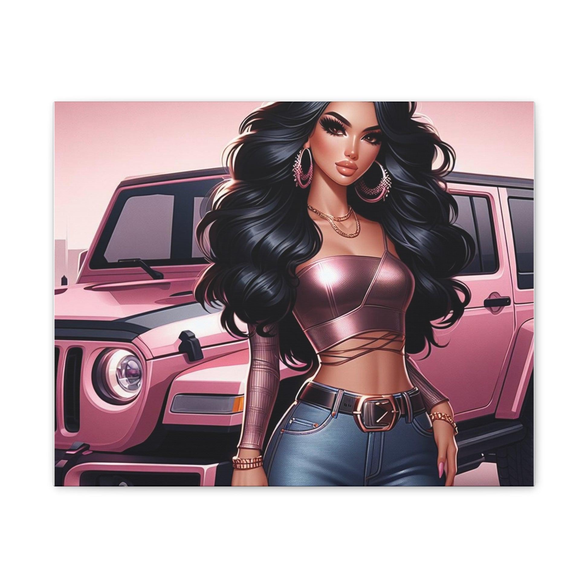 Pink Luxury Canvas Canvas Printify