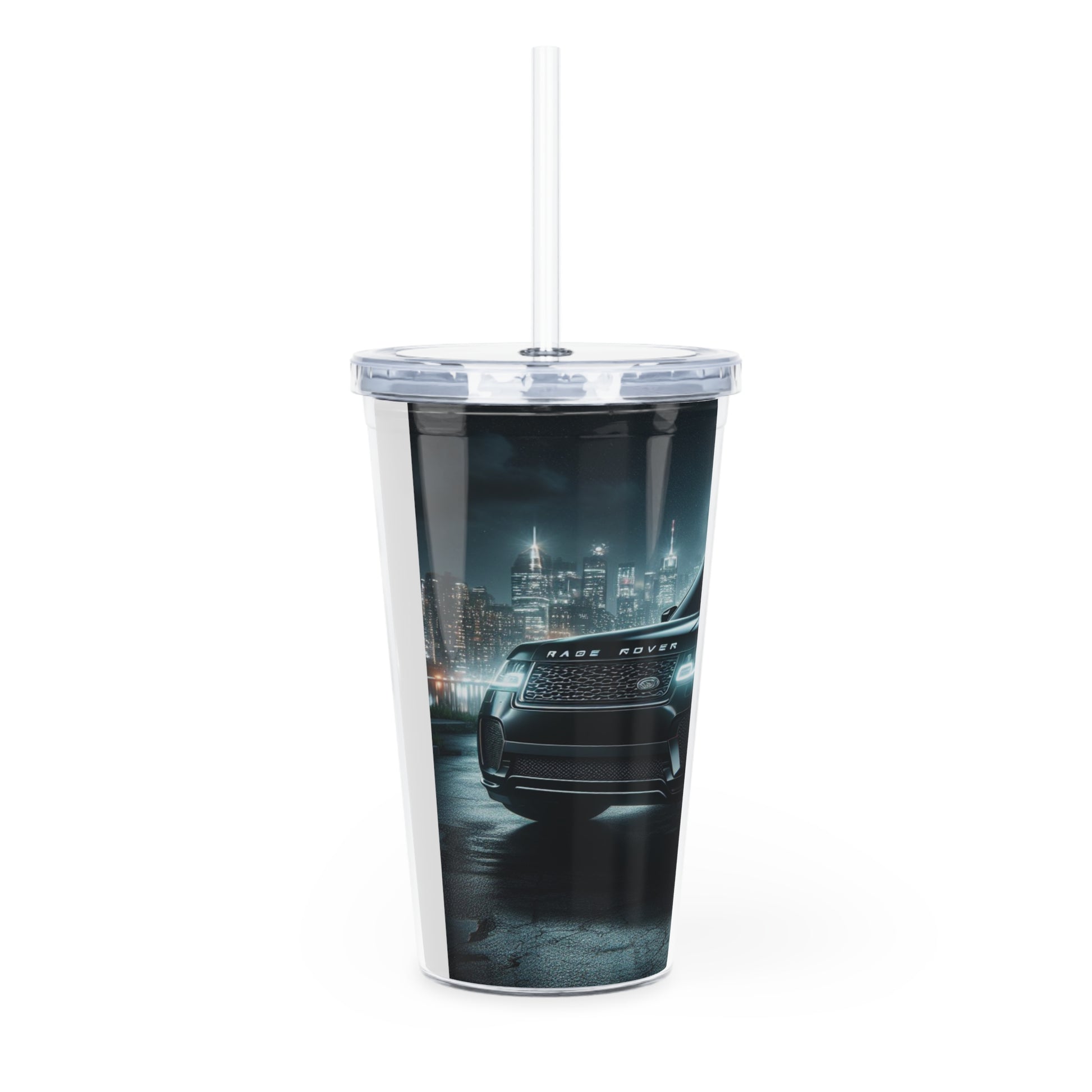 Black Range Rover Tumbler with Straw Mug Printify
