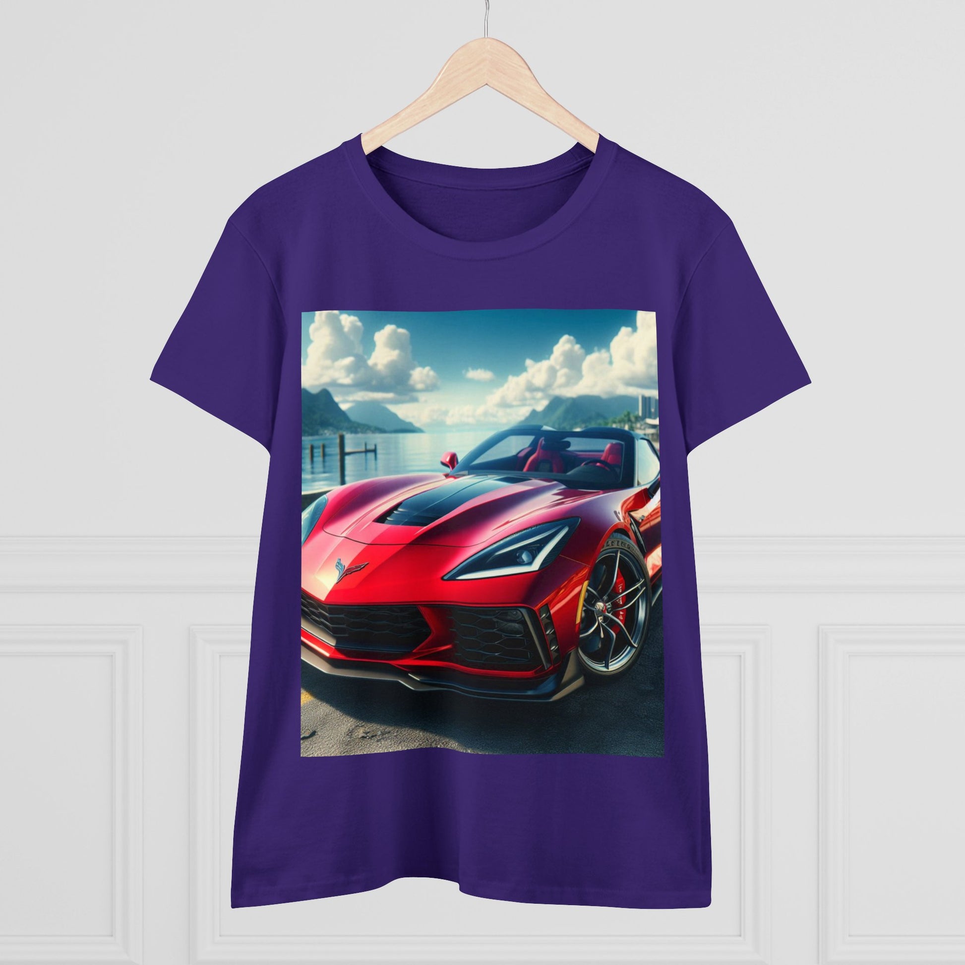 Red Corvette T-Shirt T-Shirt Printify