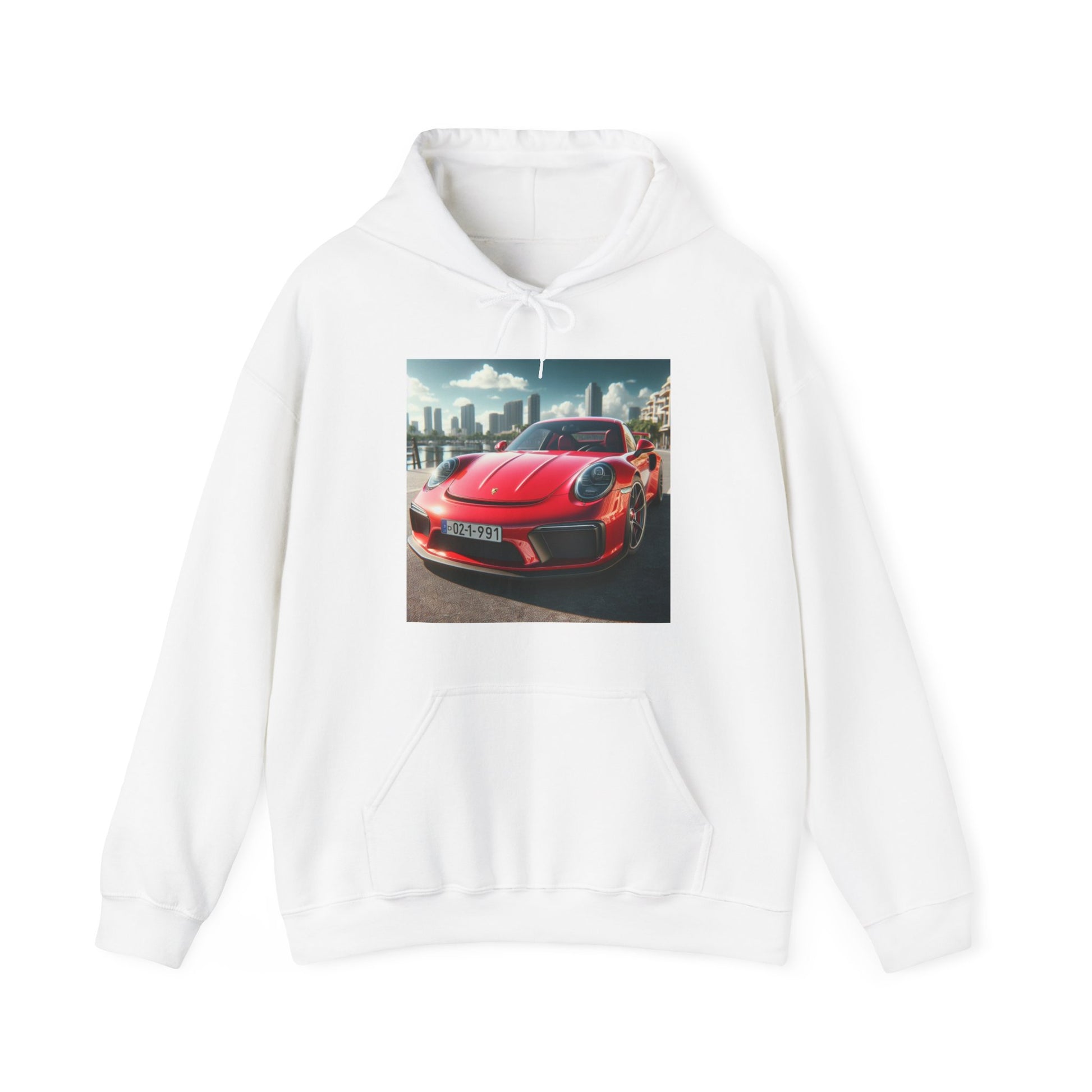 Red Porsche Hoodie Hoodie Printify White S