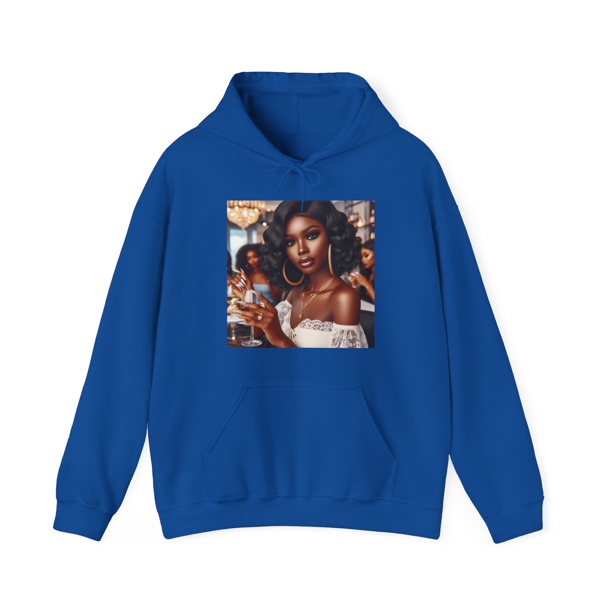 Wine Down Hoodie Hoodie Printify Royal S