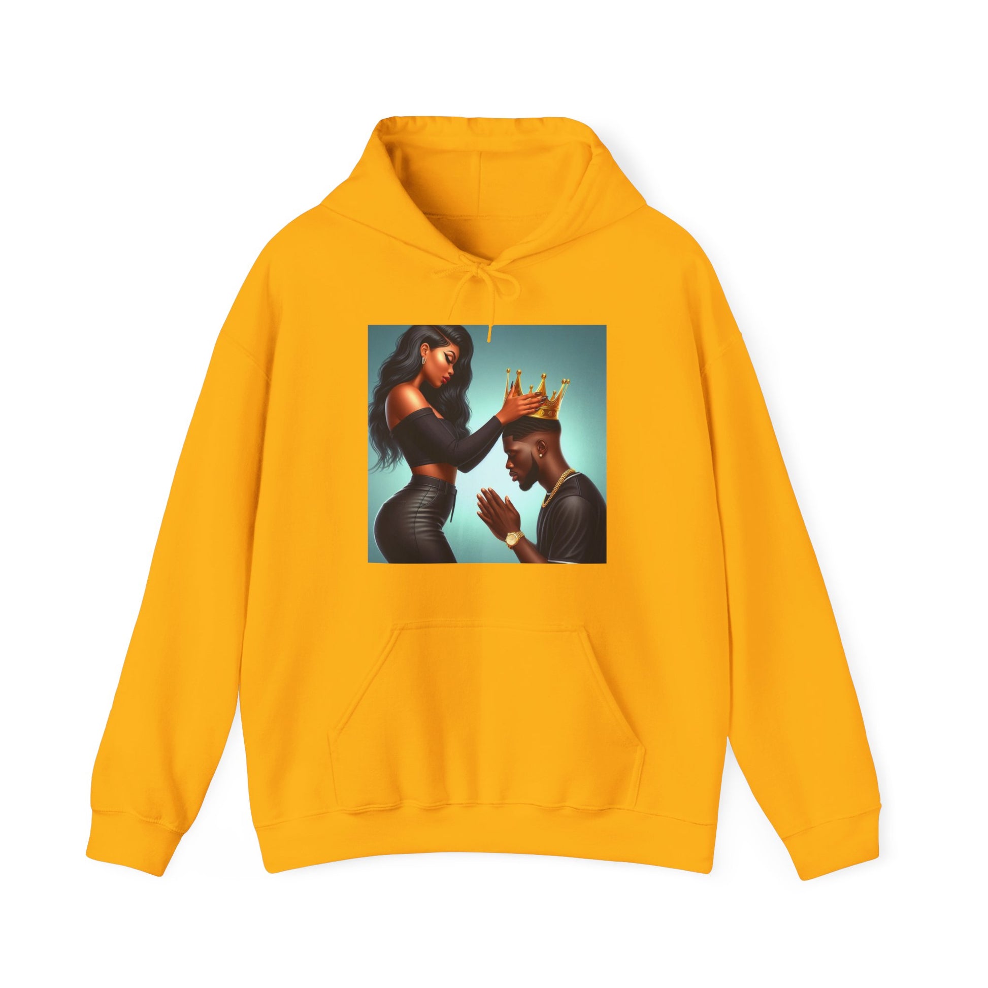 My King Hoodie Hoodie Printify Gold S