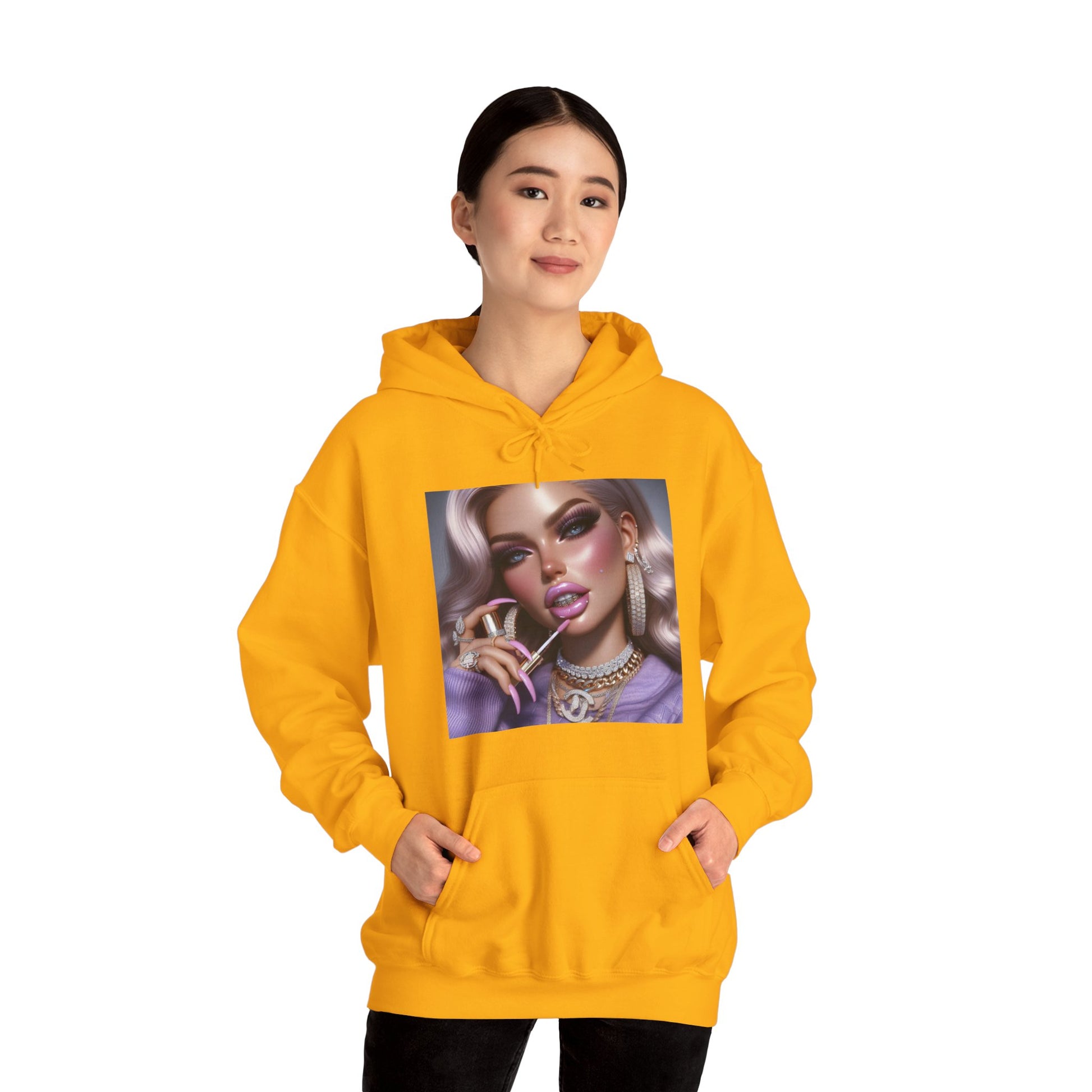 Gloss Up Hoodie Hoodie Printify