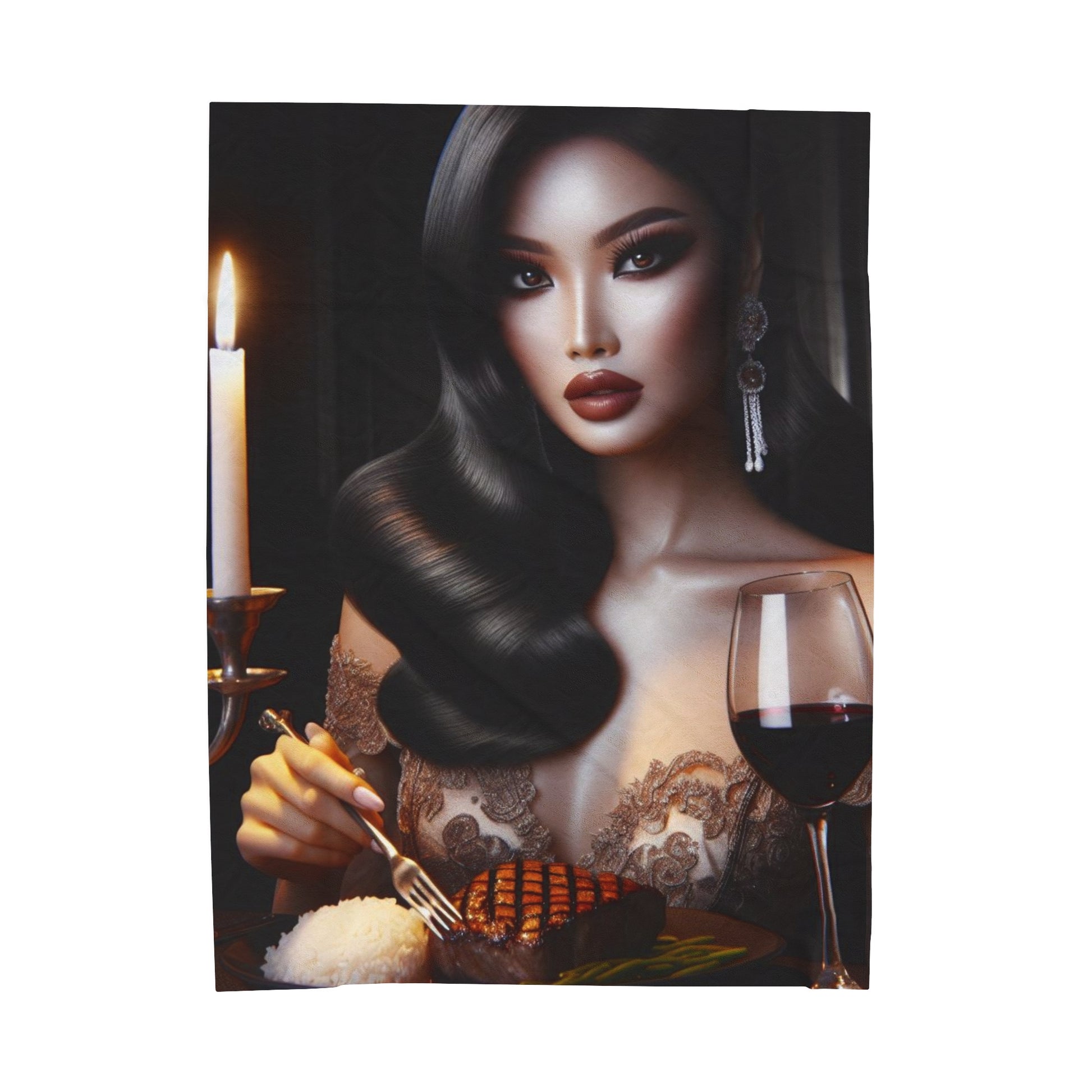 Elegant Meal Plush Blanket All Over Prints Printify 60" × 80"