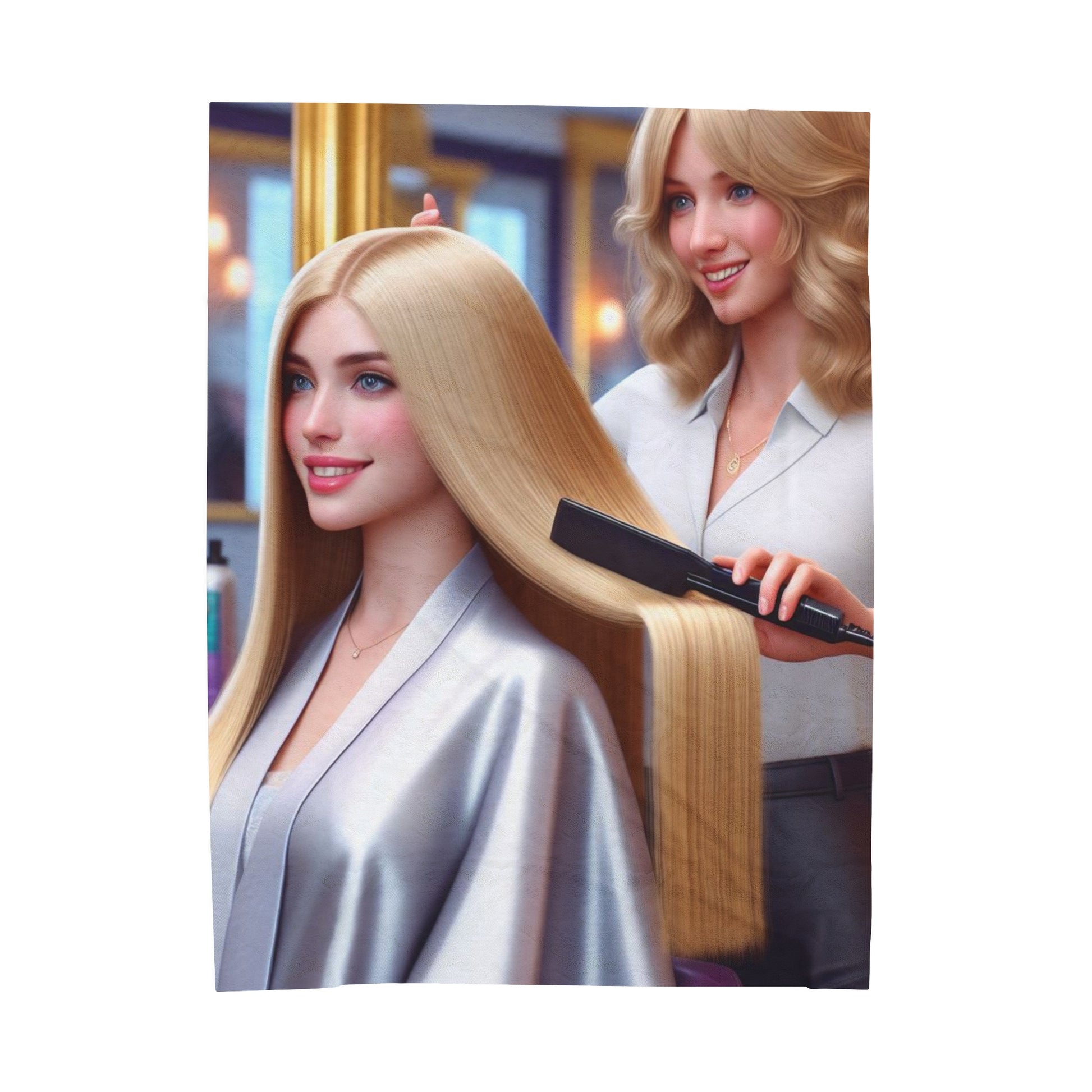 Hair Day Plush Blanket Blanket Printify 60" × 80"