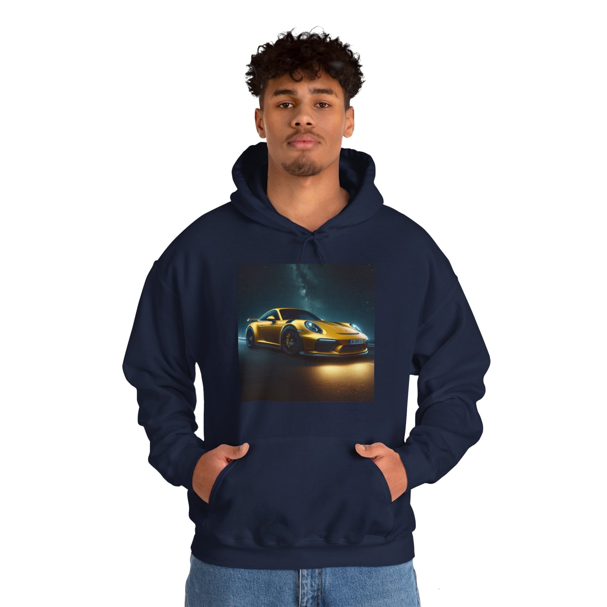 Yellow Porsche Hoodie Hoodie Printify