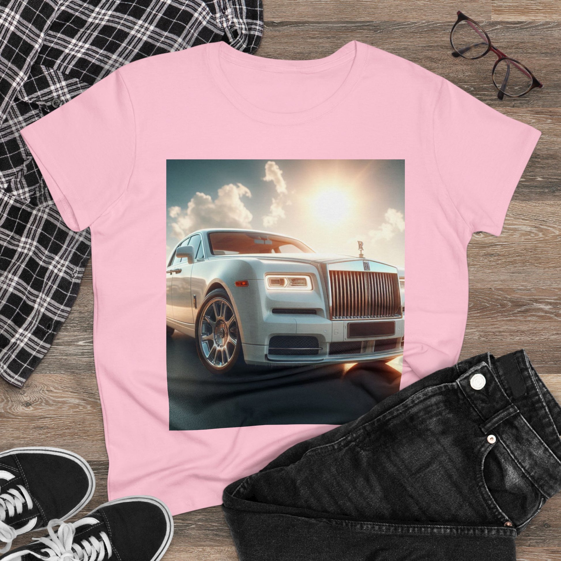 White Rolls Royce T-Shirt T-Shirt Printify