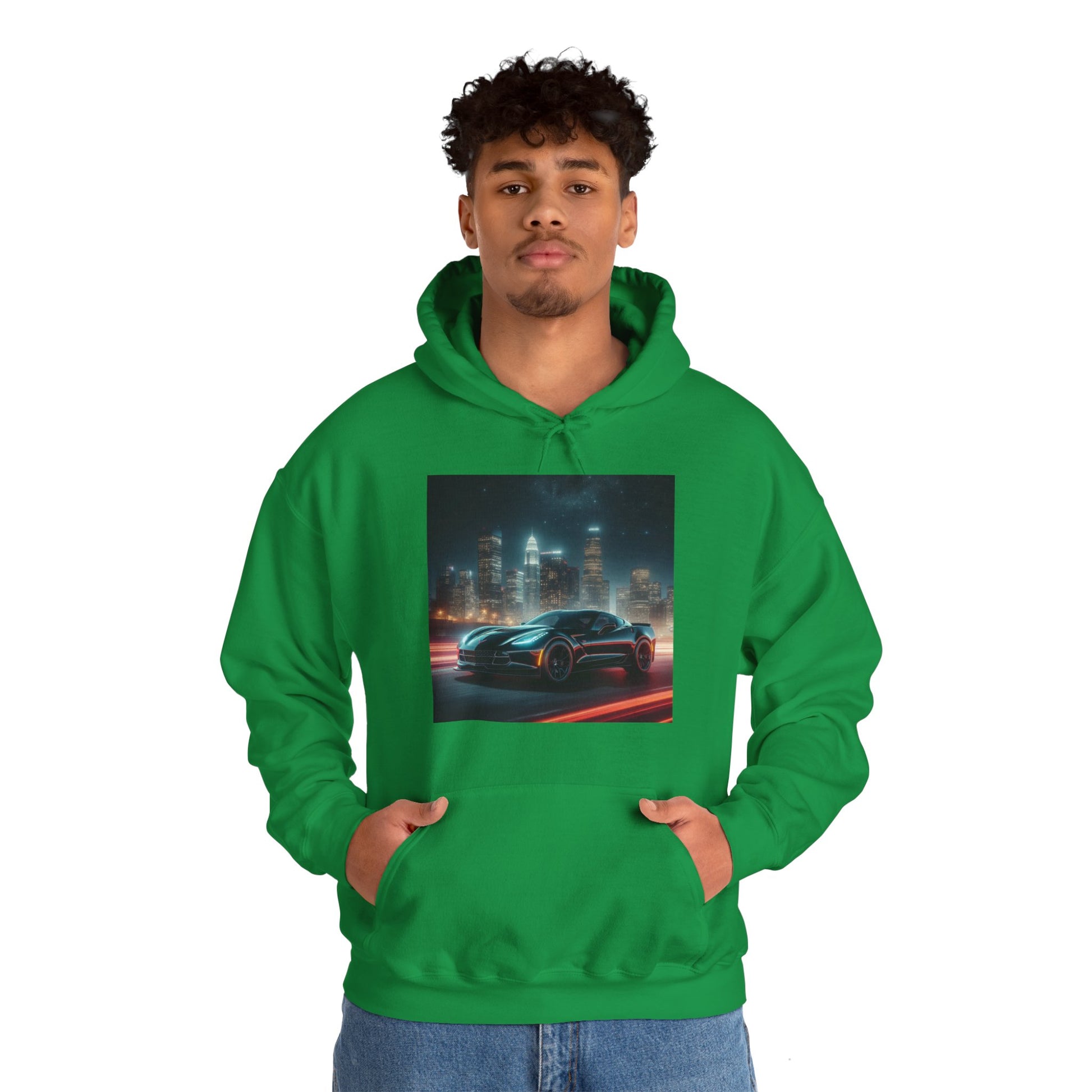 Black Corvette Hoodie Hoodie Printify
