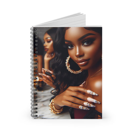 Wine Down Spiral Notebook Paper products Printify