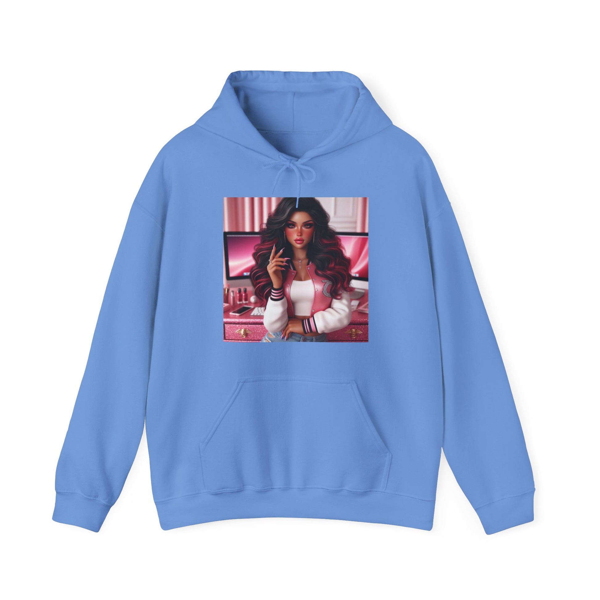 Pink Everything Hoodie Hoodie Printify Carolina Blue S