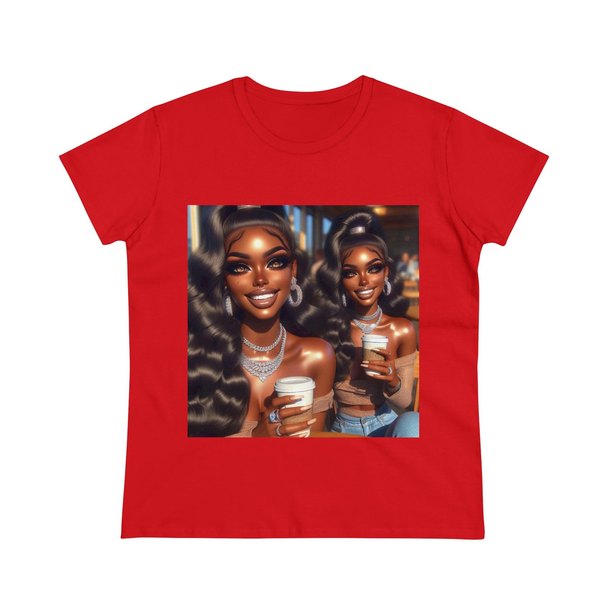 Coffee Baddies T-Shirt T-Shirt Printify Red S