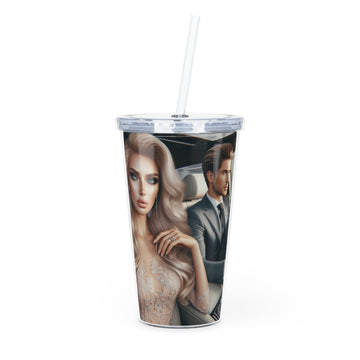 Elegant Drive Tumbler with Straw Mug Printify 20oz Transparent