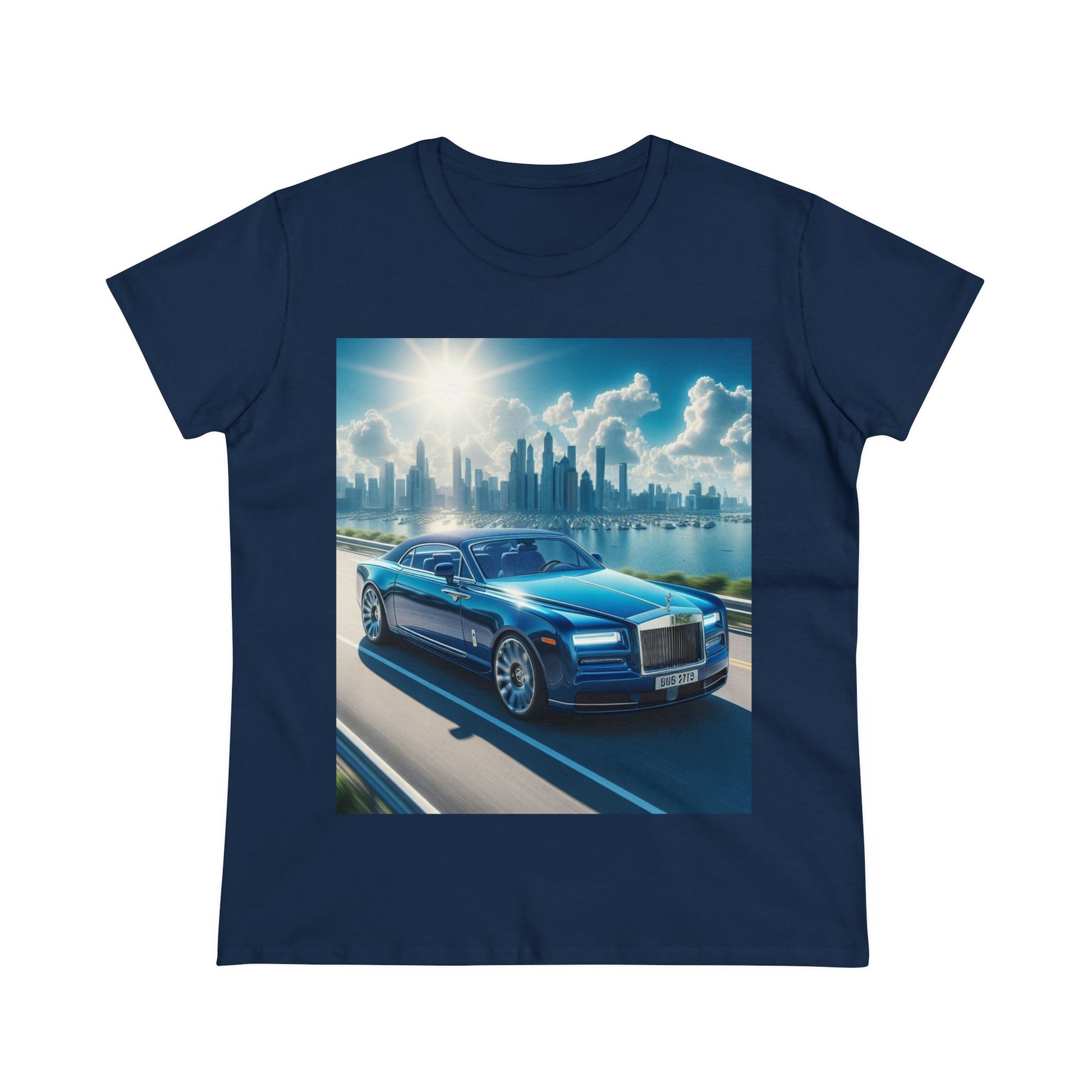 Blue Rolls Royce T-Shirt T-Shirt Printify Navy S