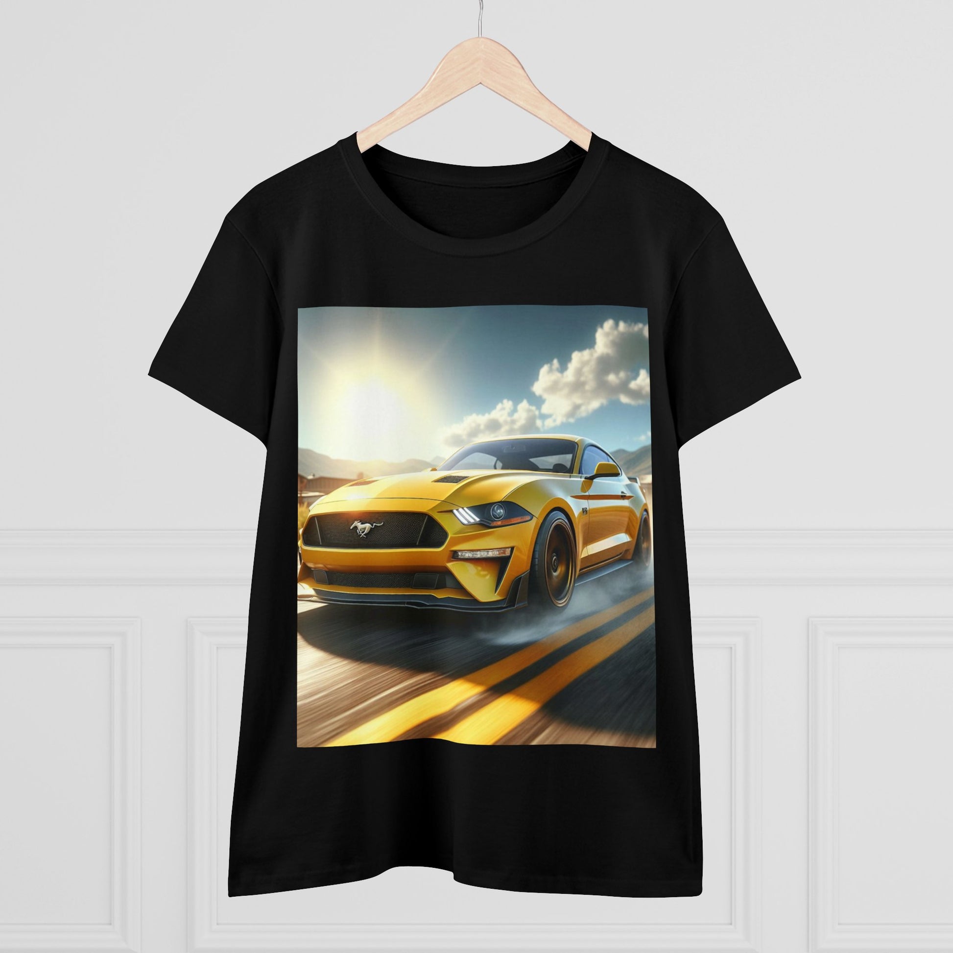 Yellow Mustang T-Shirt T-Shirt Printify